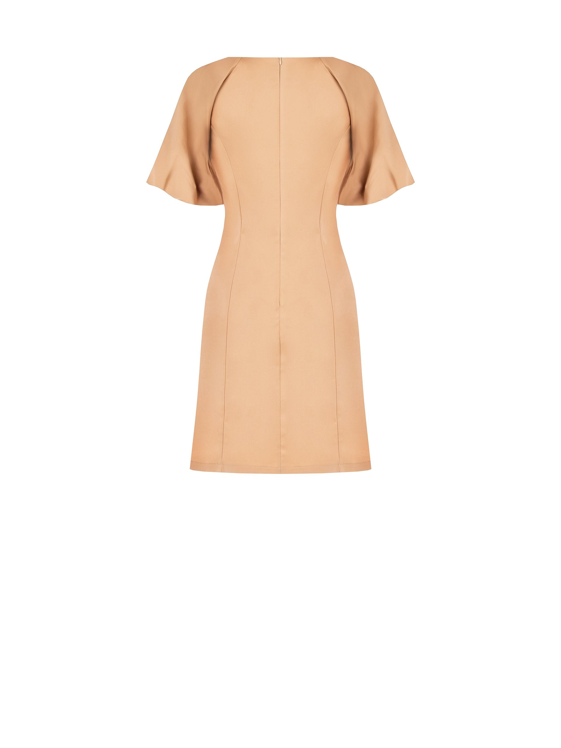 Short Flared Dress with Teardrop Cut-out