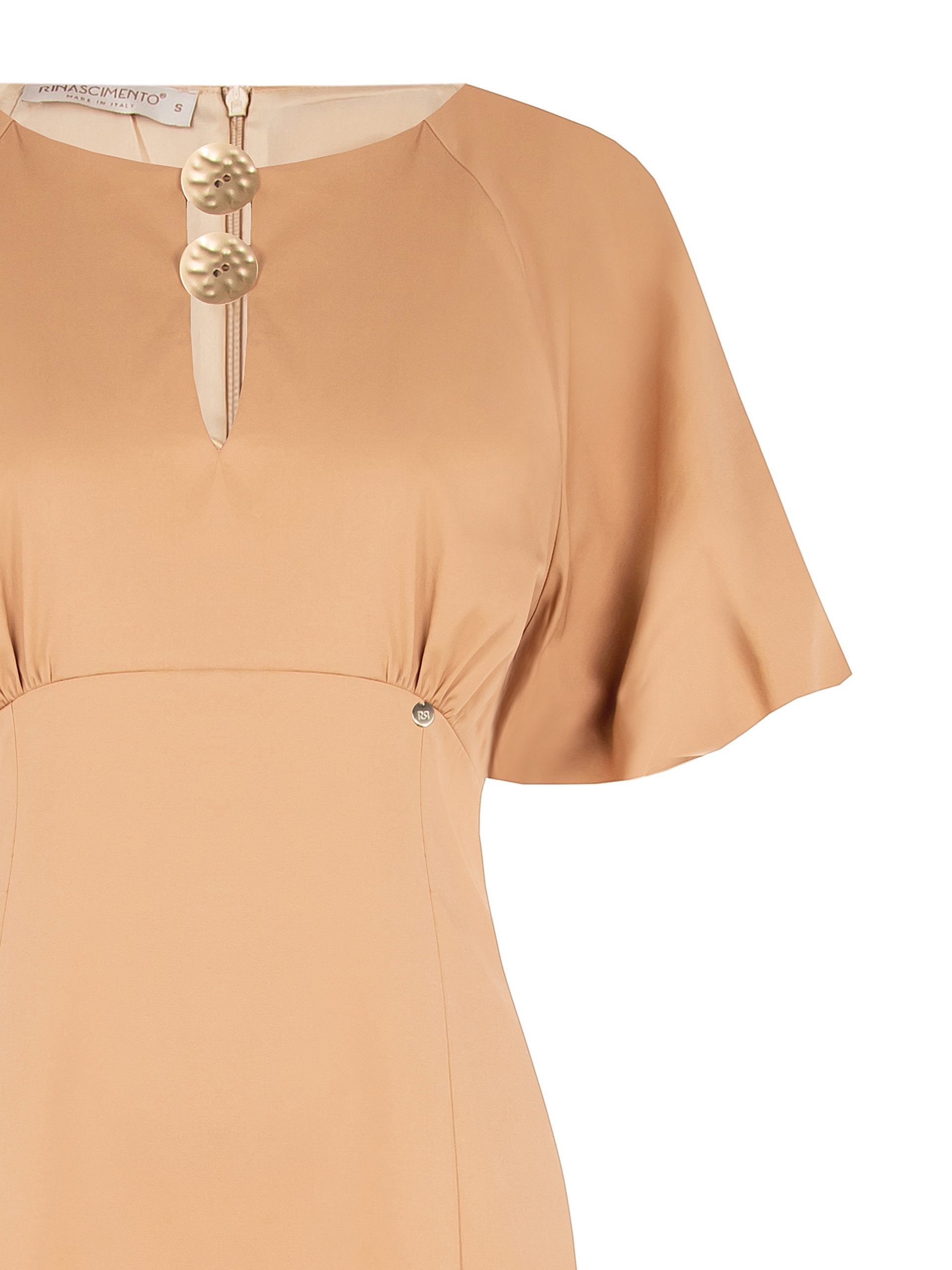 Short Flared Dress with Teardrop Cut-out