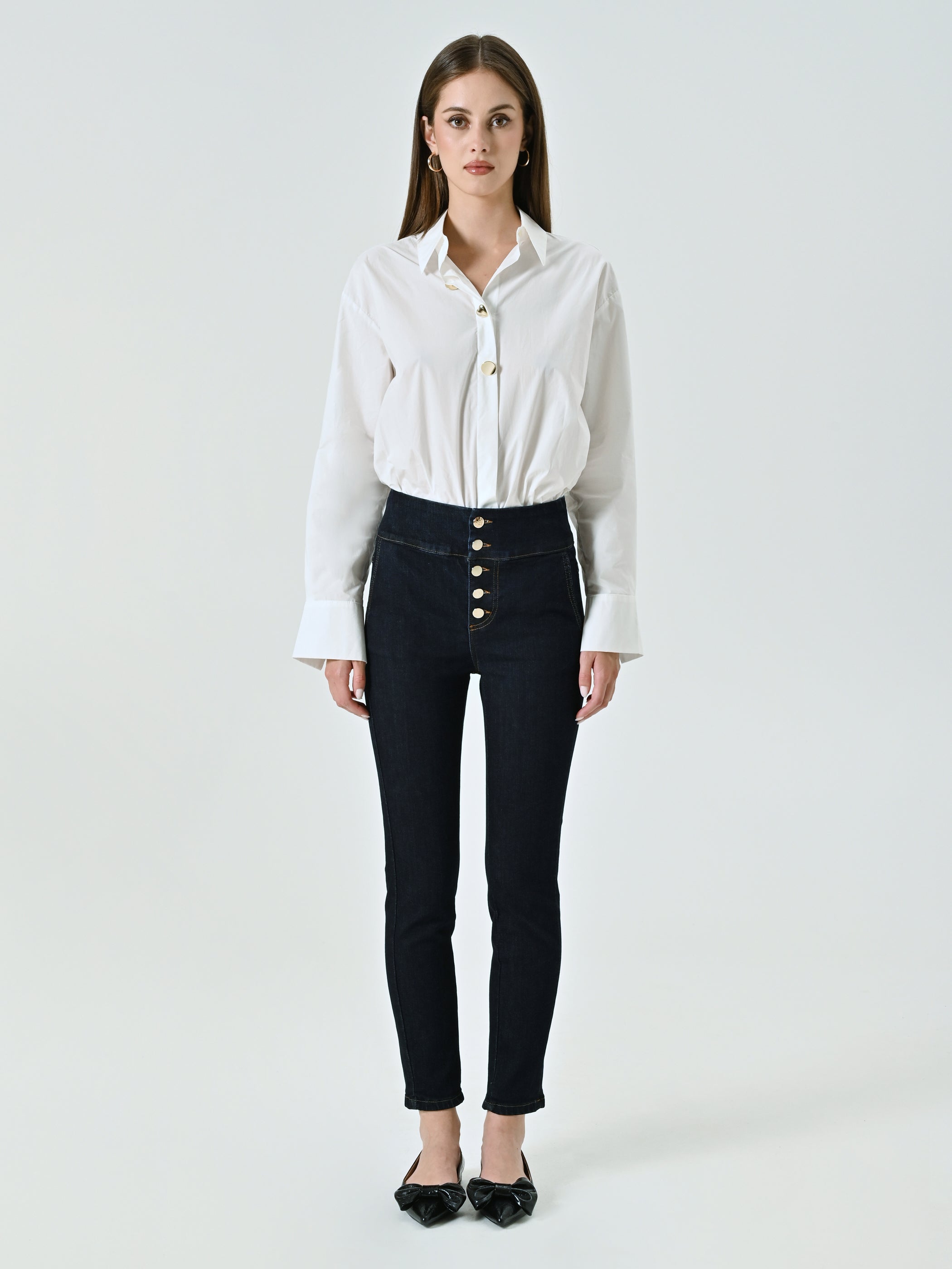 Dark-wash Stretch Slim Jeans