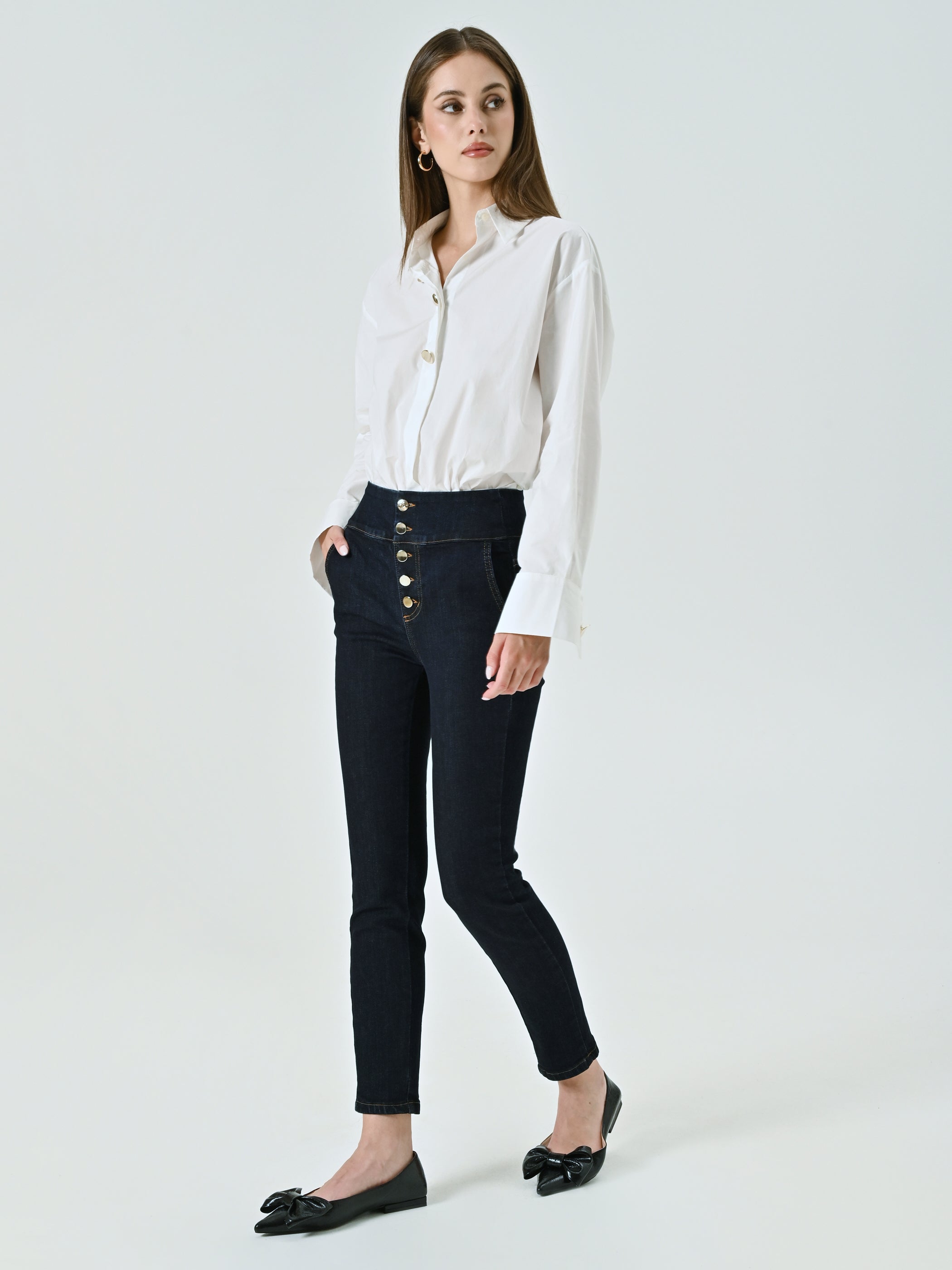 Dark-wash Stretch Slim Jeans