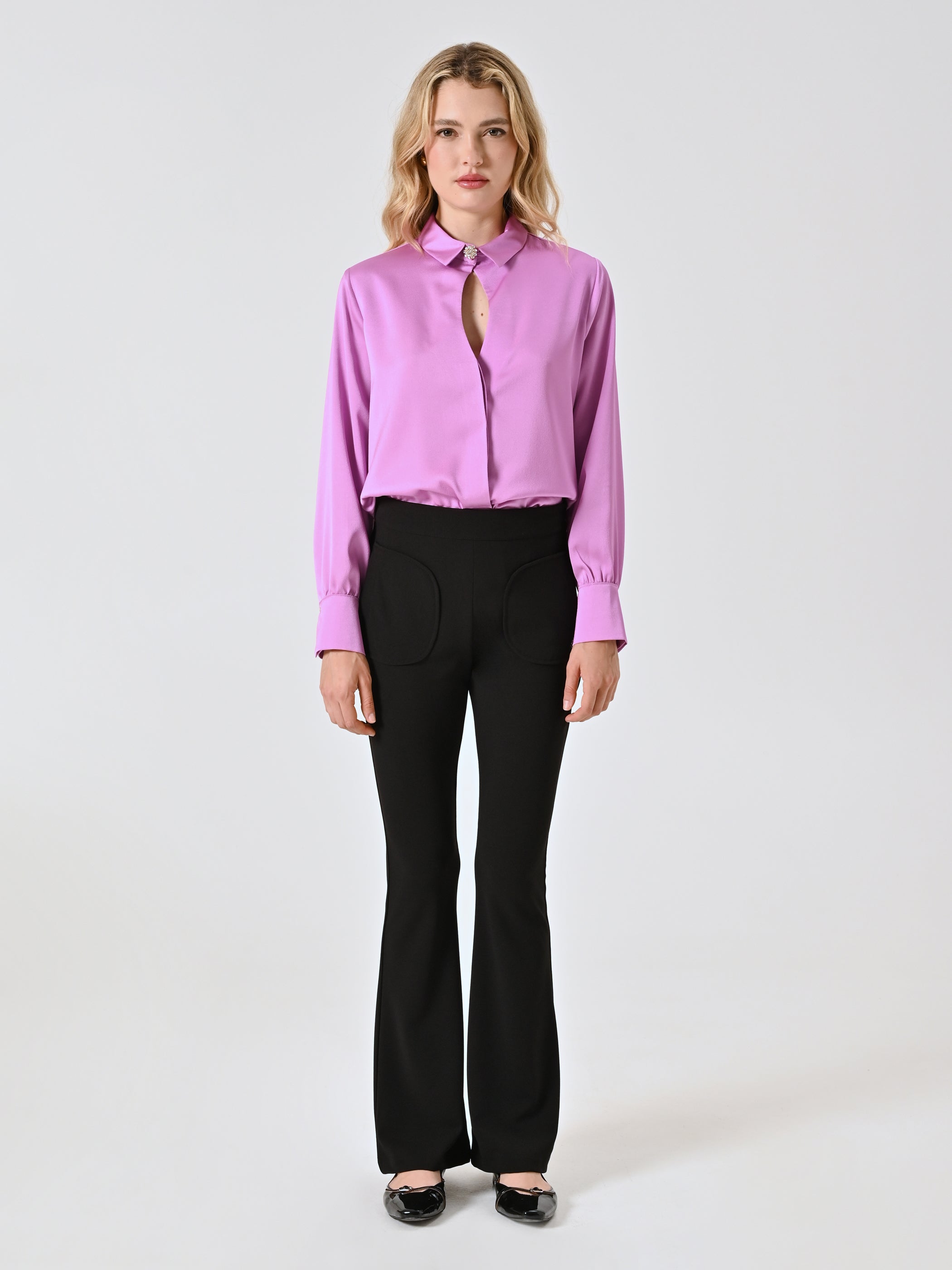 Black Flared Trousers