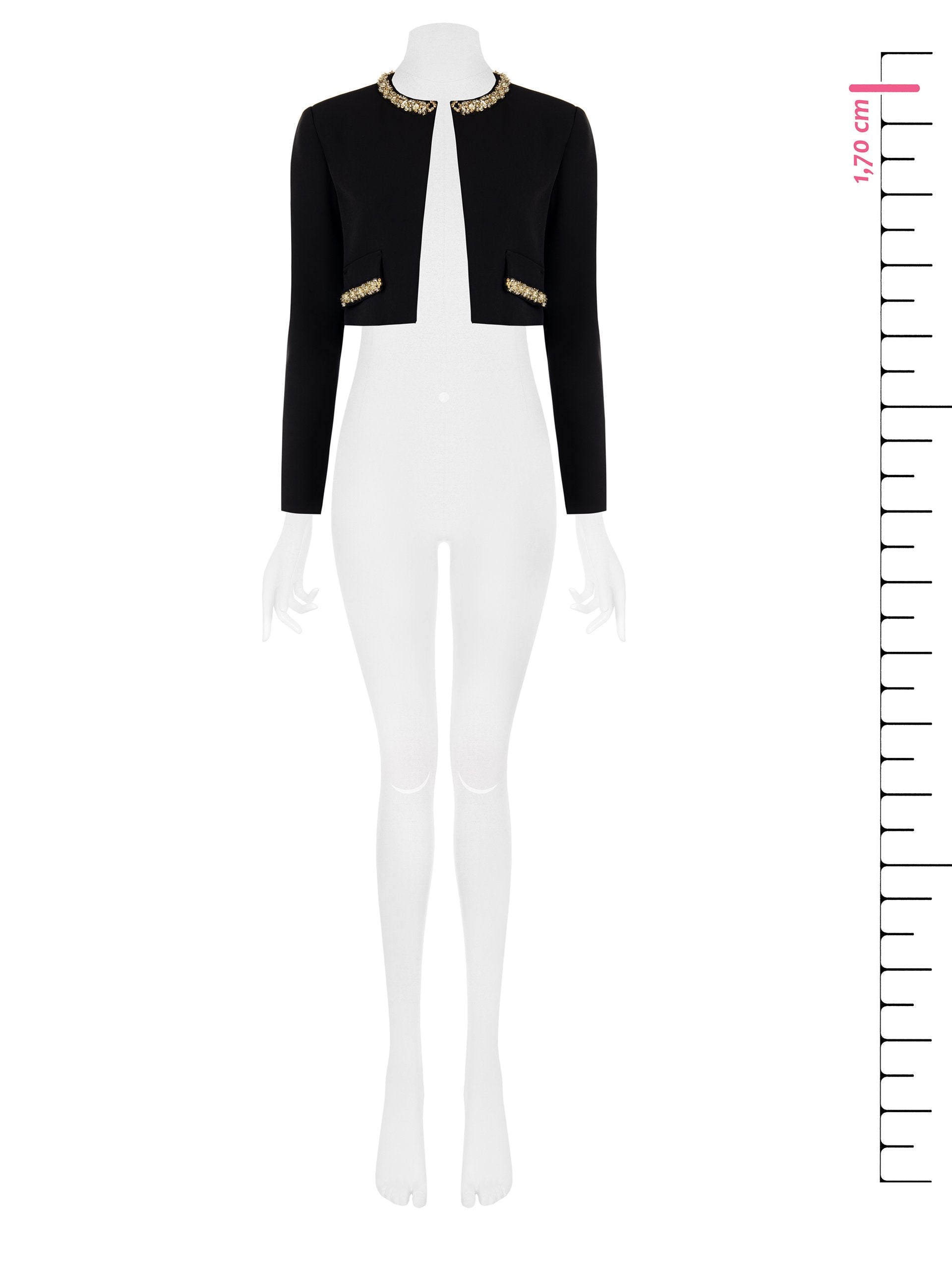 Embellished Cropped Evening Jacket