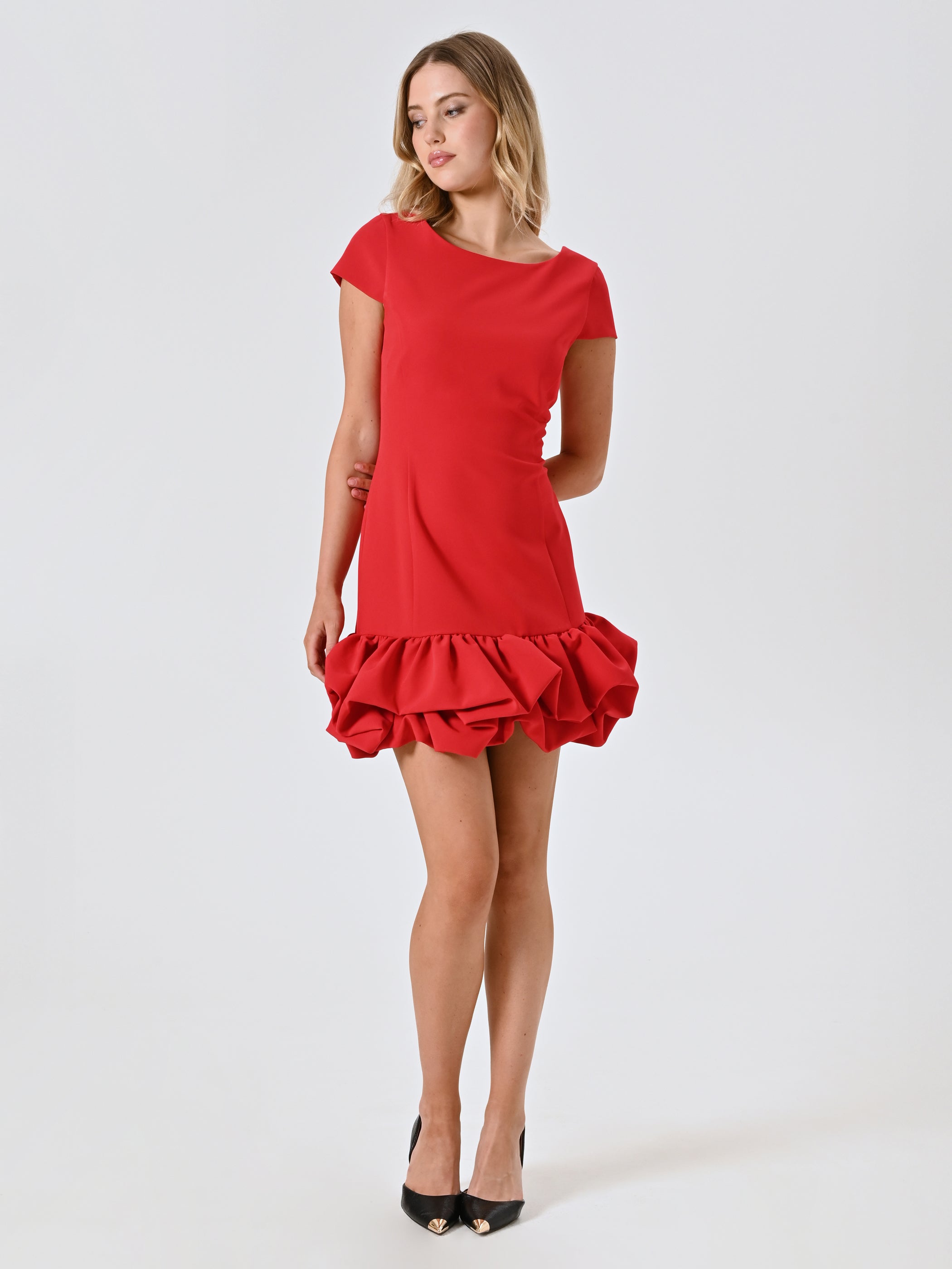Dress with Balloon Skirt