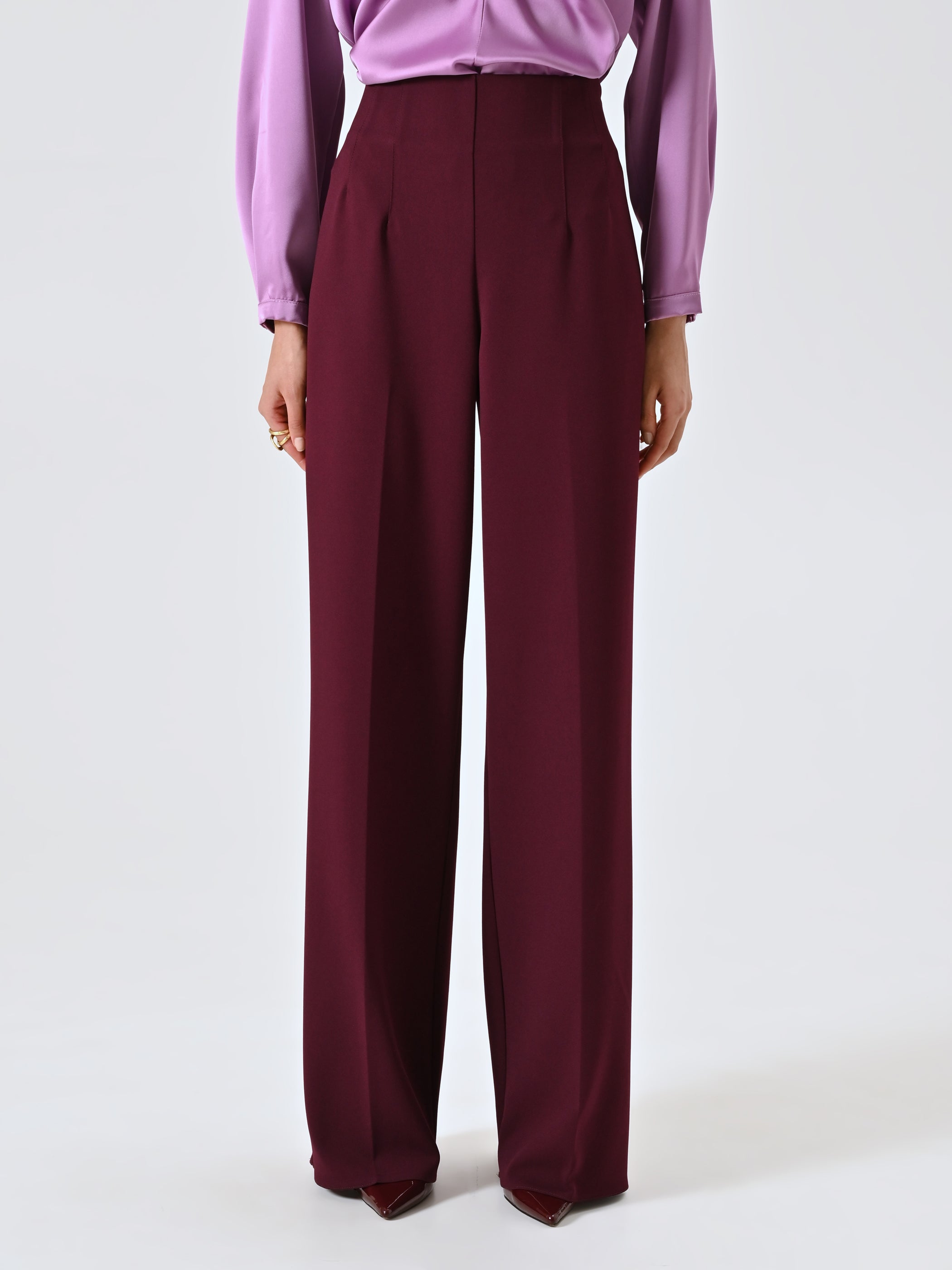 Pantalon Palazzo en crêpe scuba