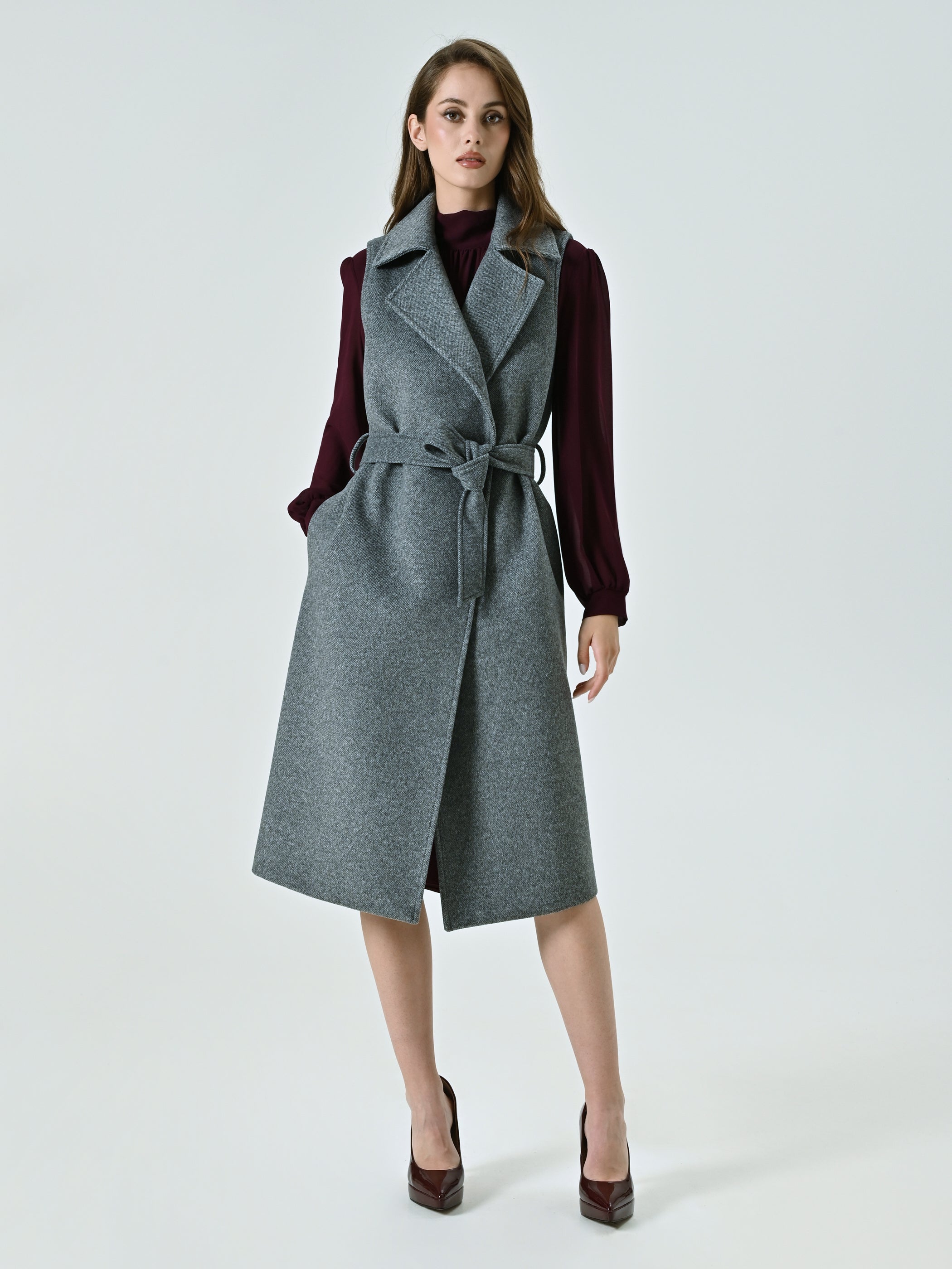 Three-in-One Coat with Fur-effect Cuffs