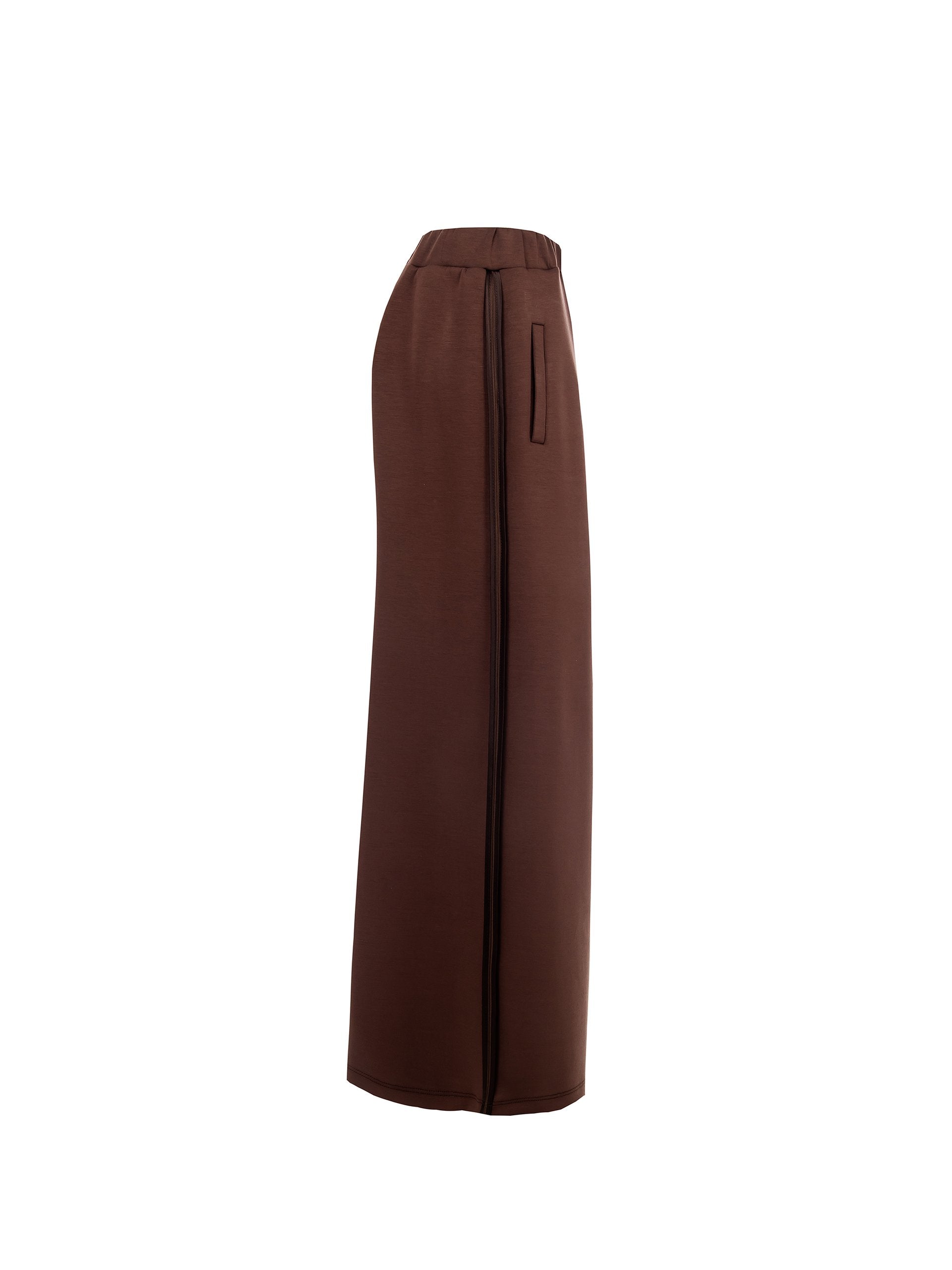Wide-Leg Brown Trousers