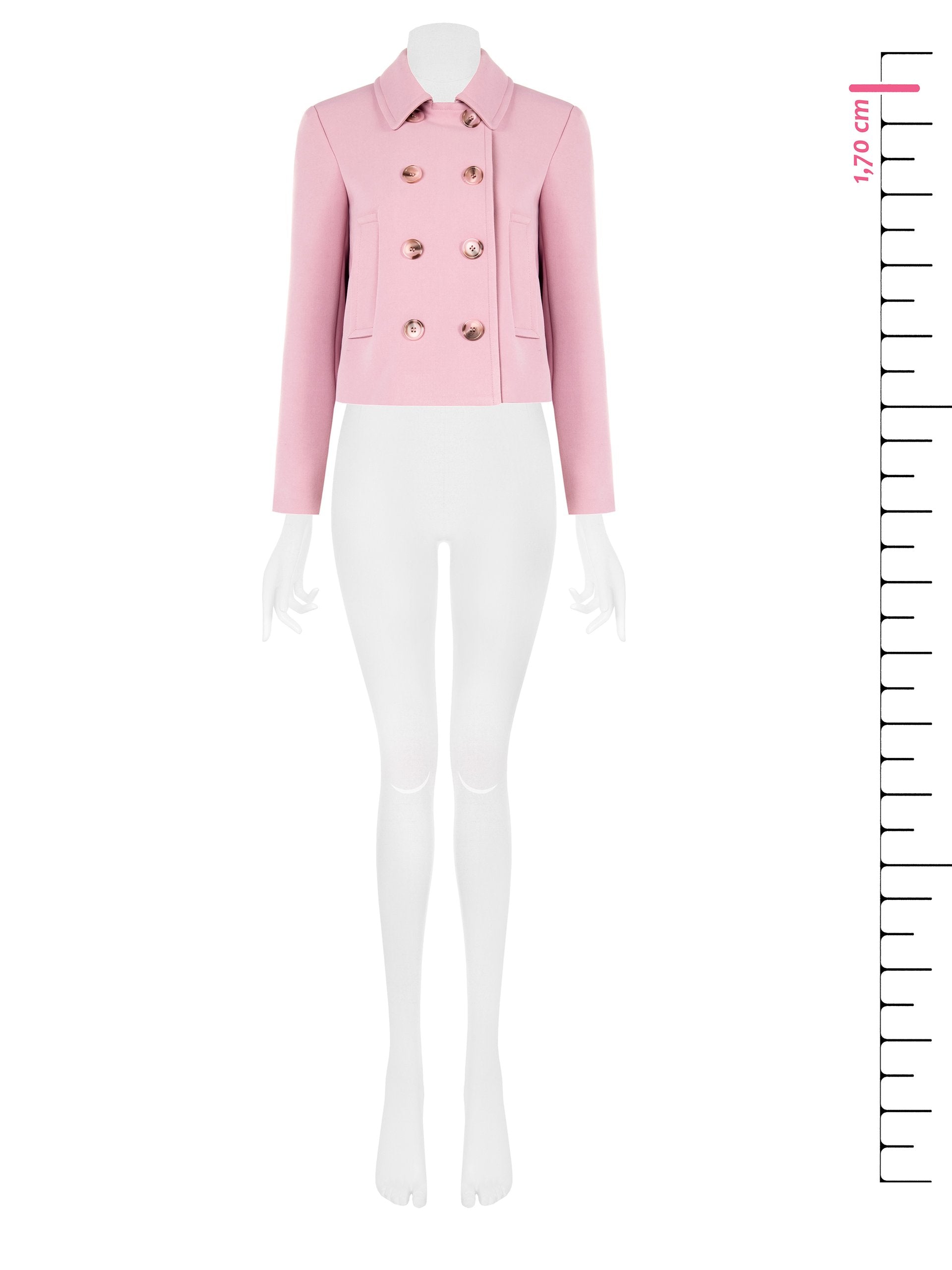 Veste courte classique à double boutonnage