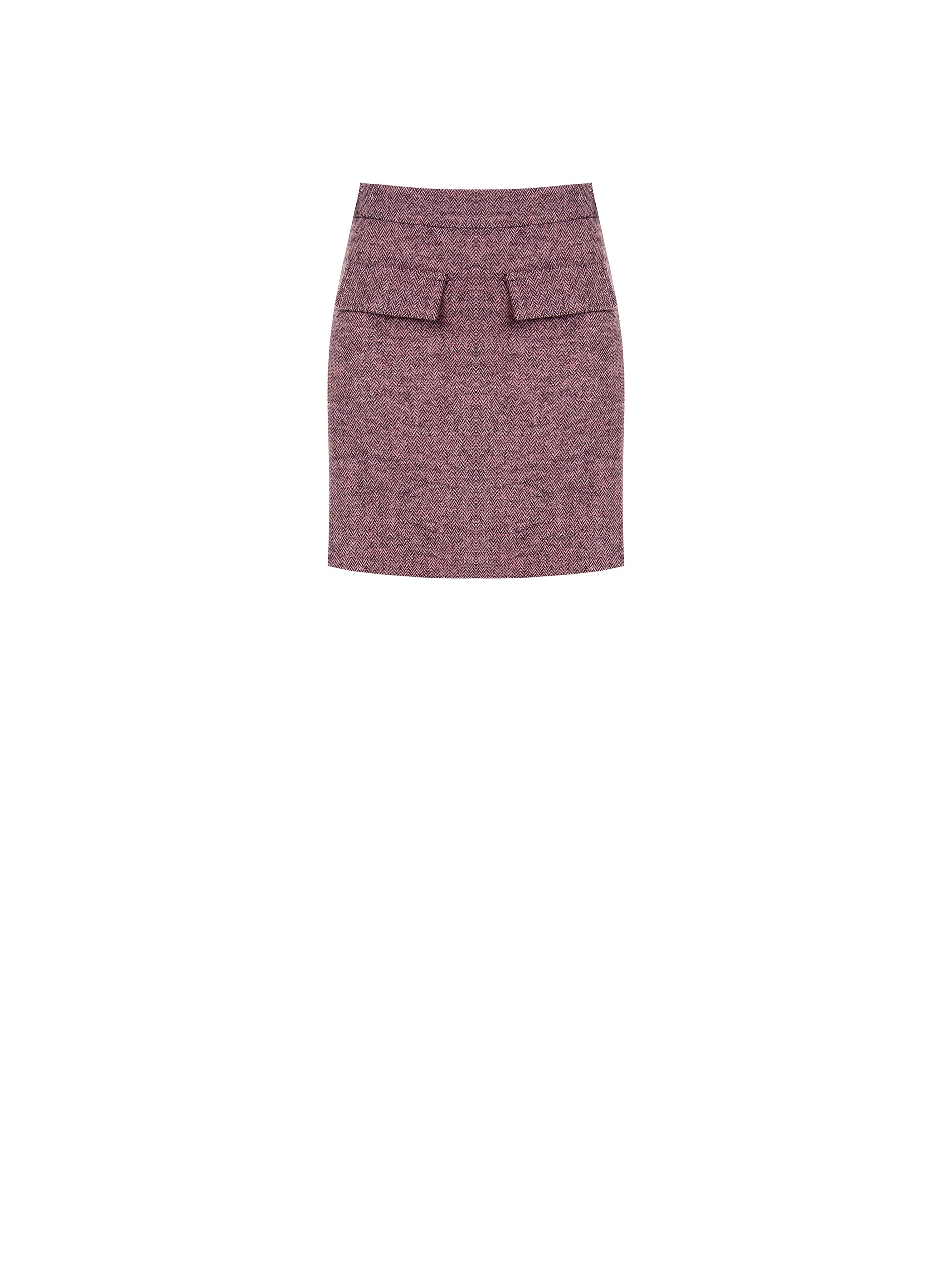 Pink Herringbone Skirt