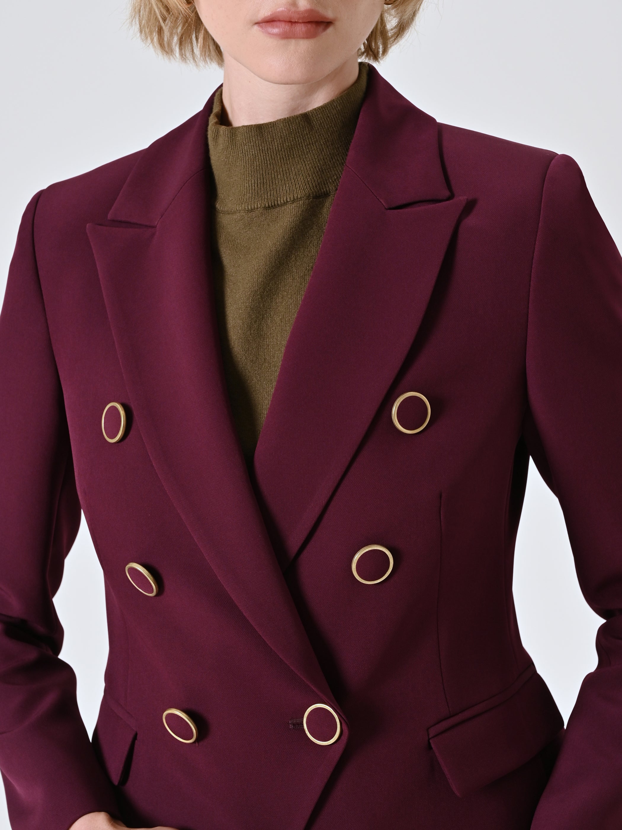 Tailored Double-Breasted Blazer