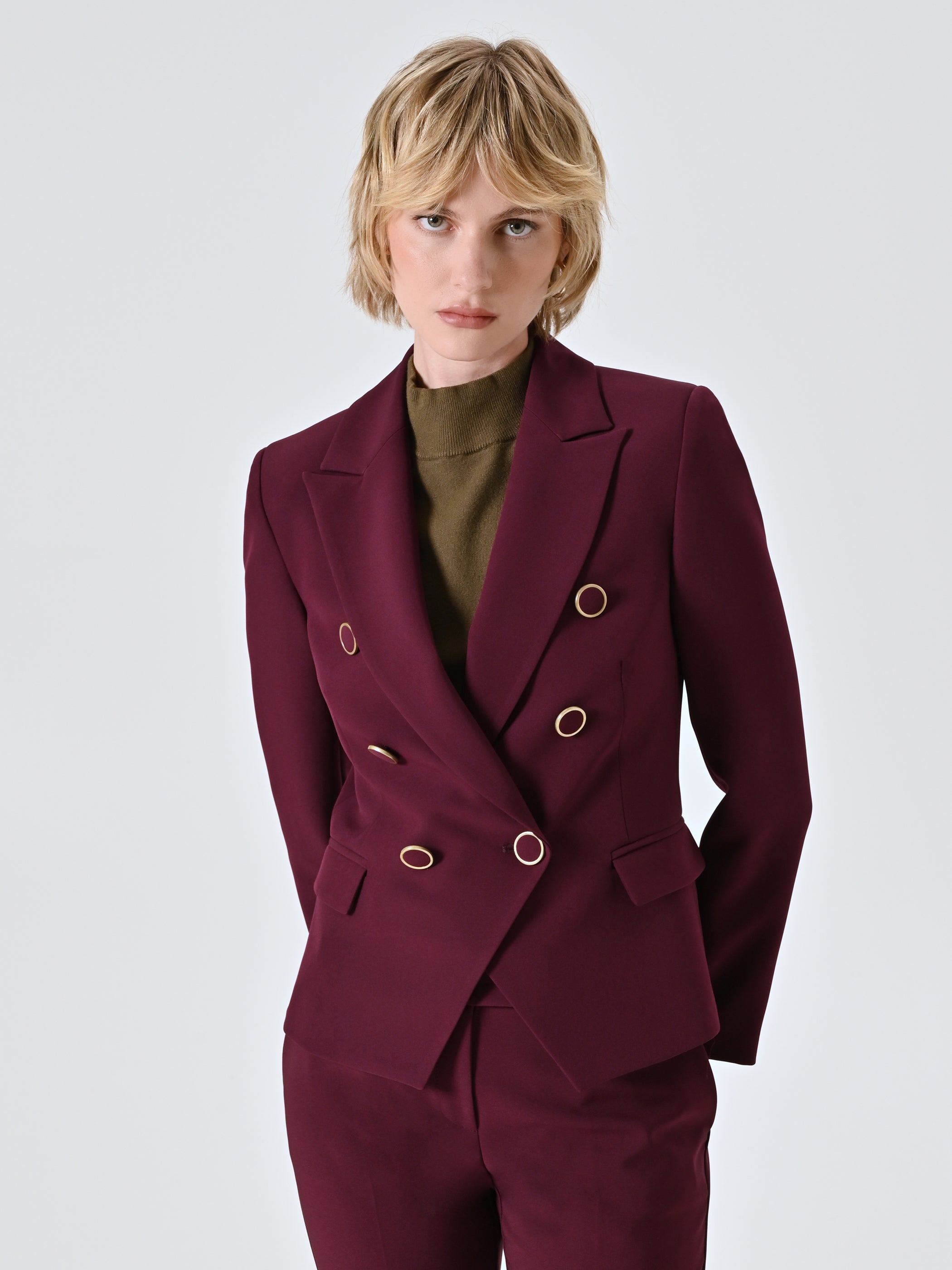 Tailored Double-Breasted Blazer
