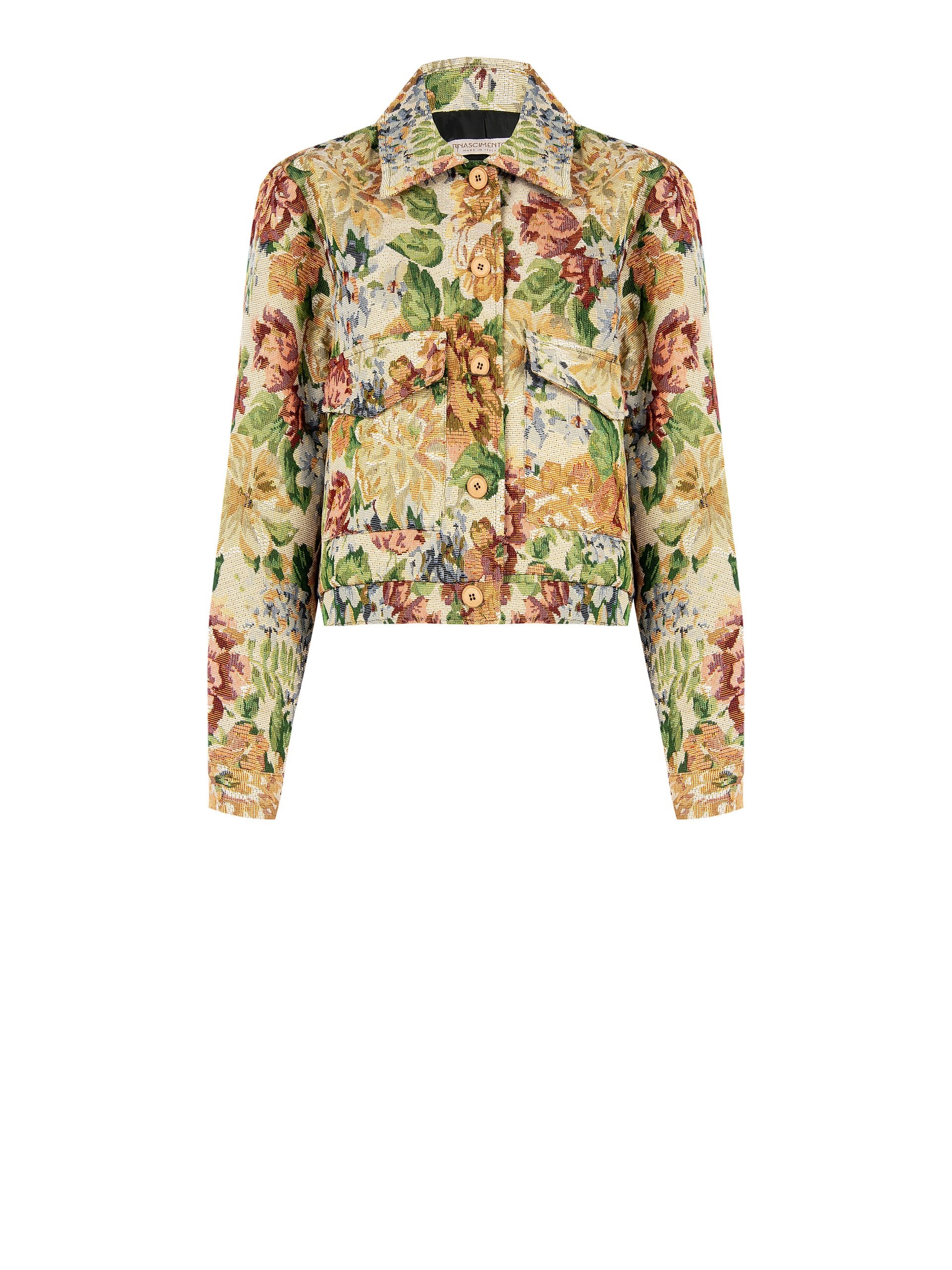 Veste courte à fleurs