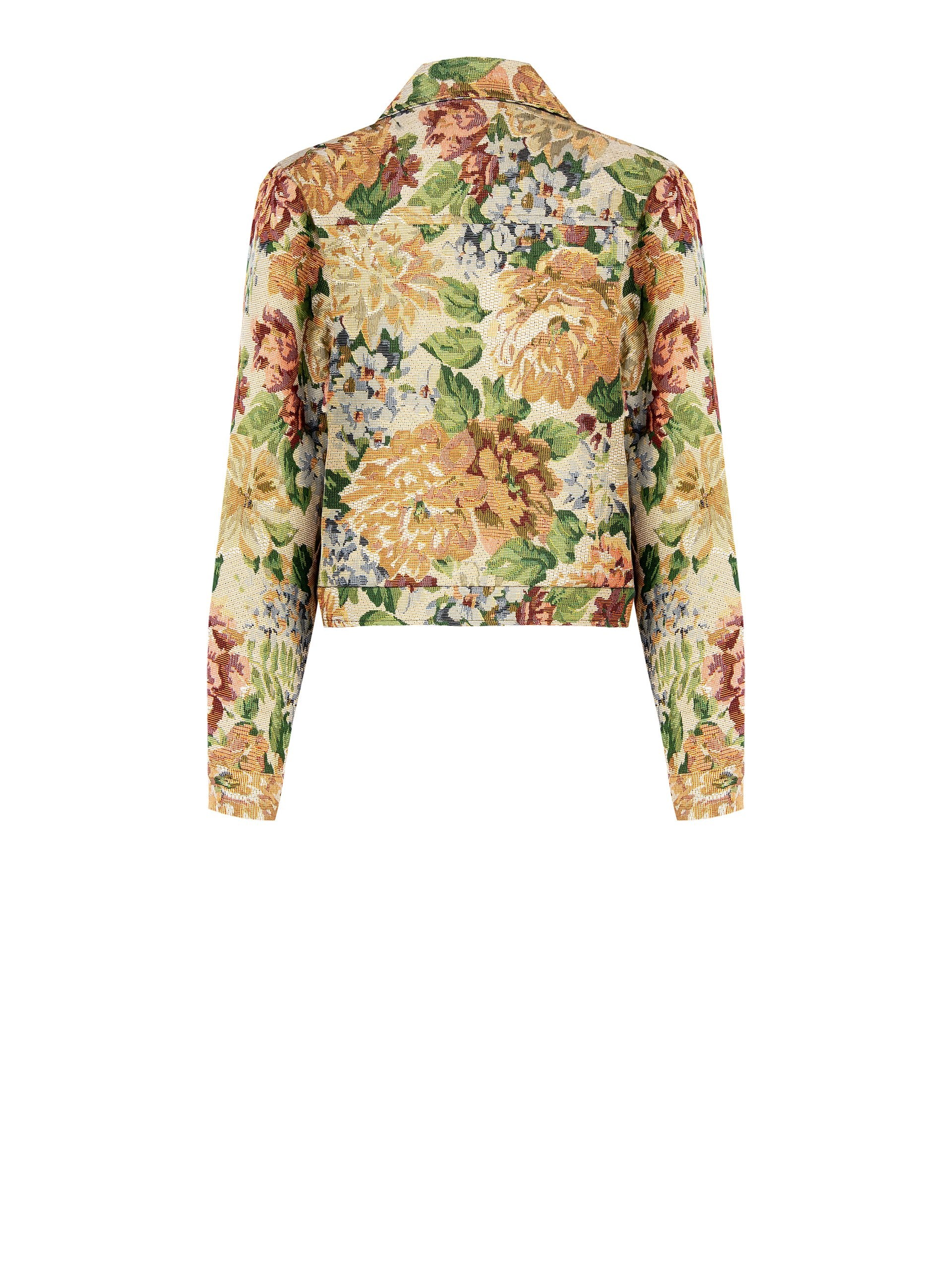Veste courte à fleurs