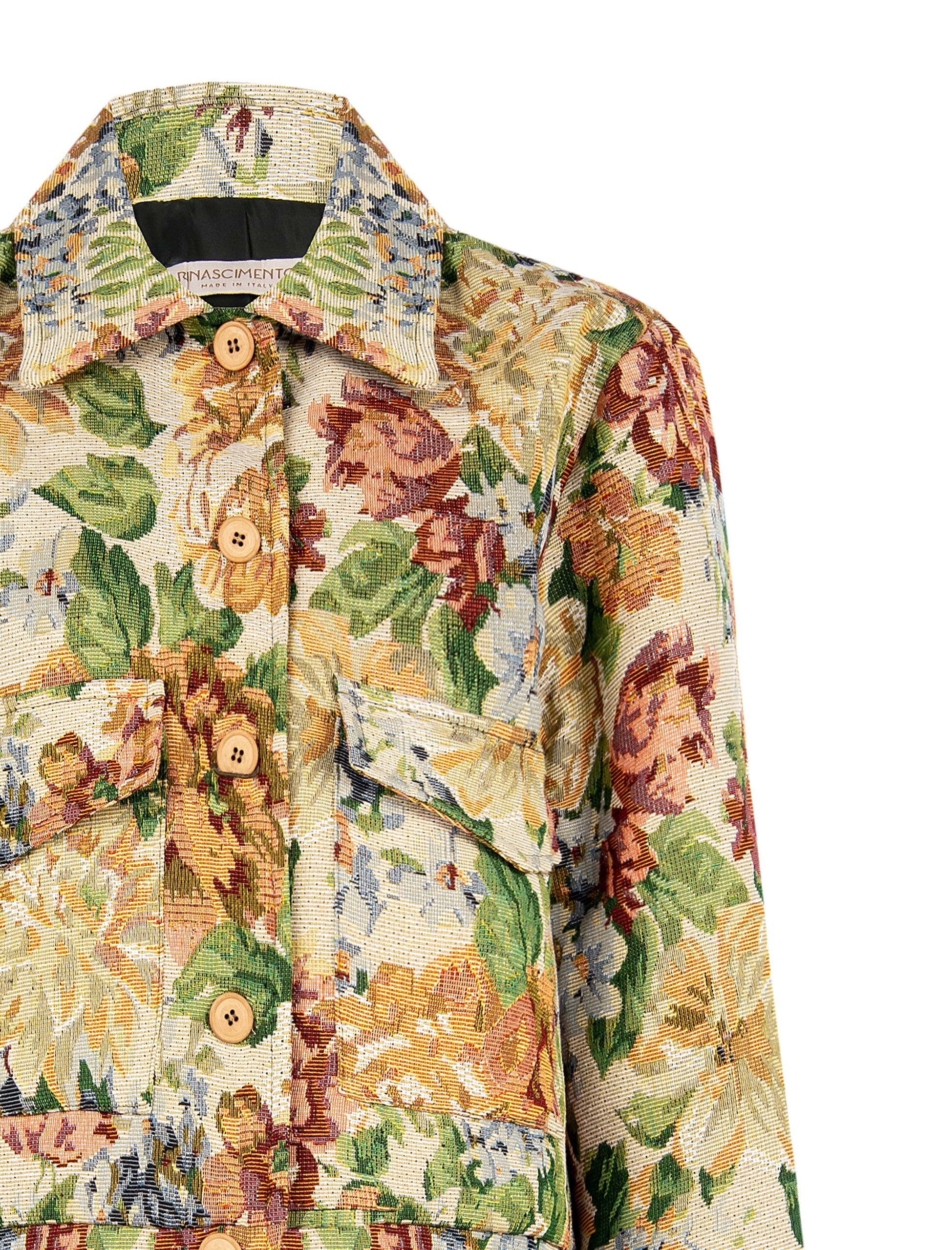 Veste courte à fleurs