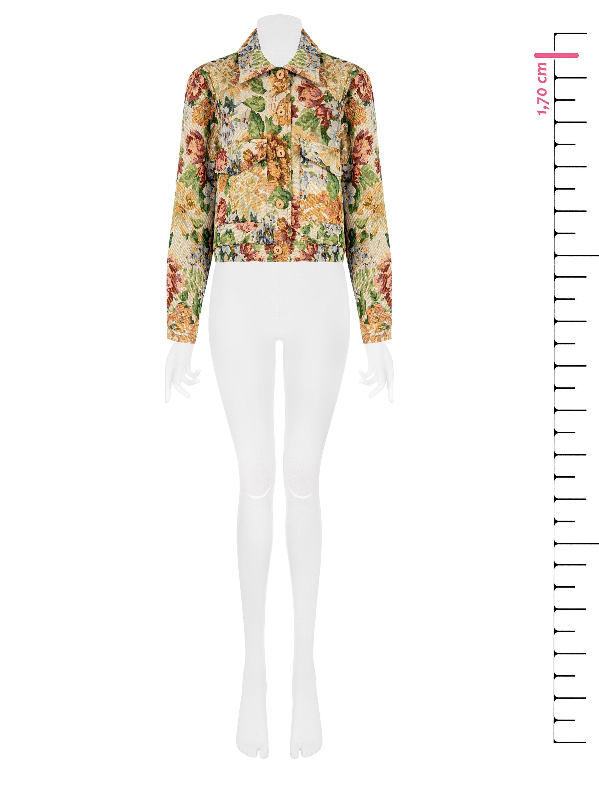 Veste courte à fleurs