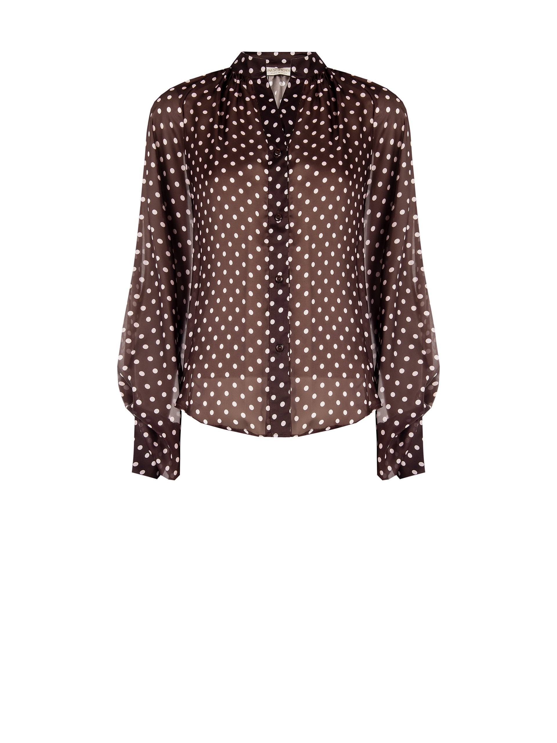 Flowy Polka-Dot Blouse