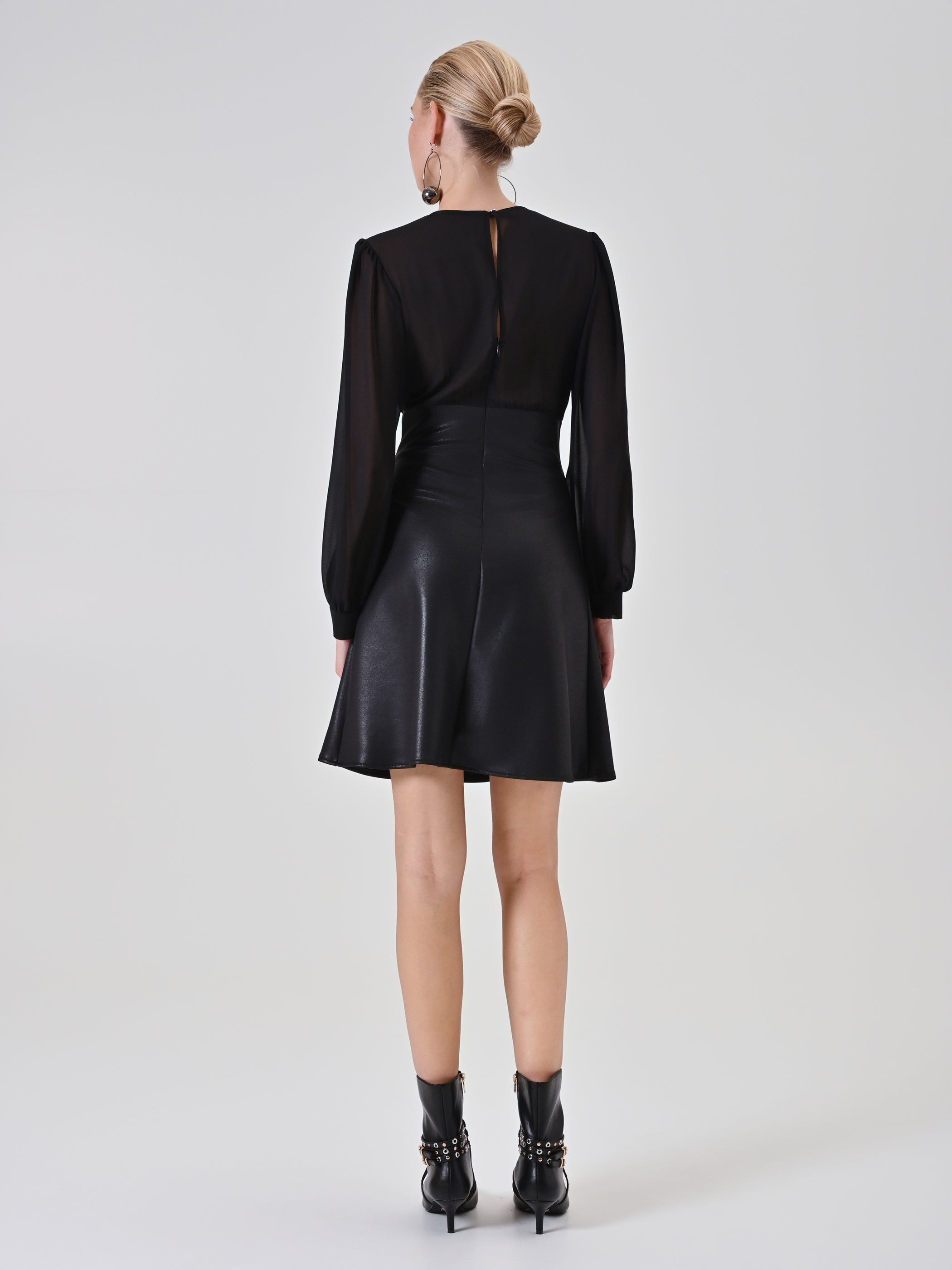 Puff Sleeve Mini Dress