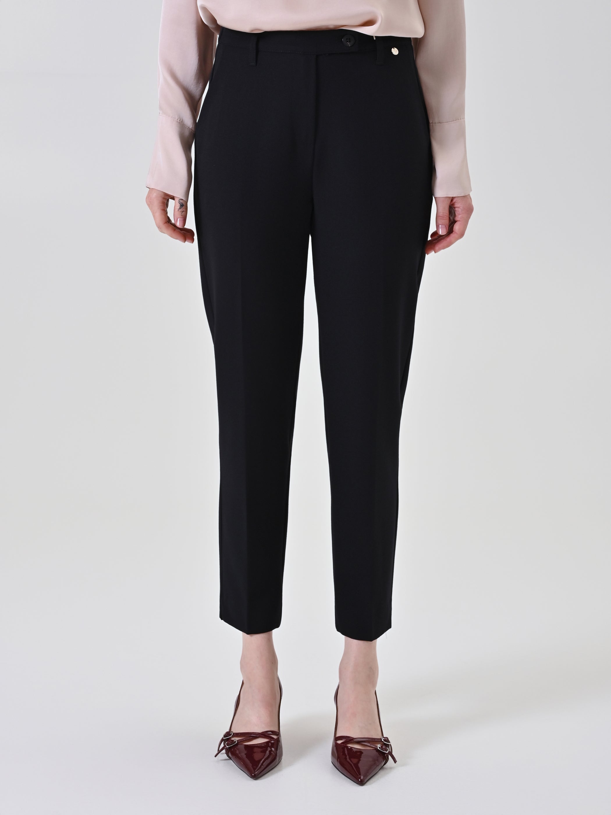 Black Polyviscose Pants