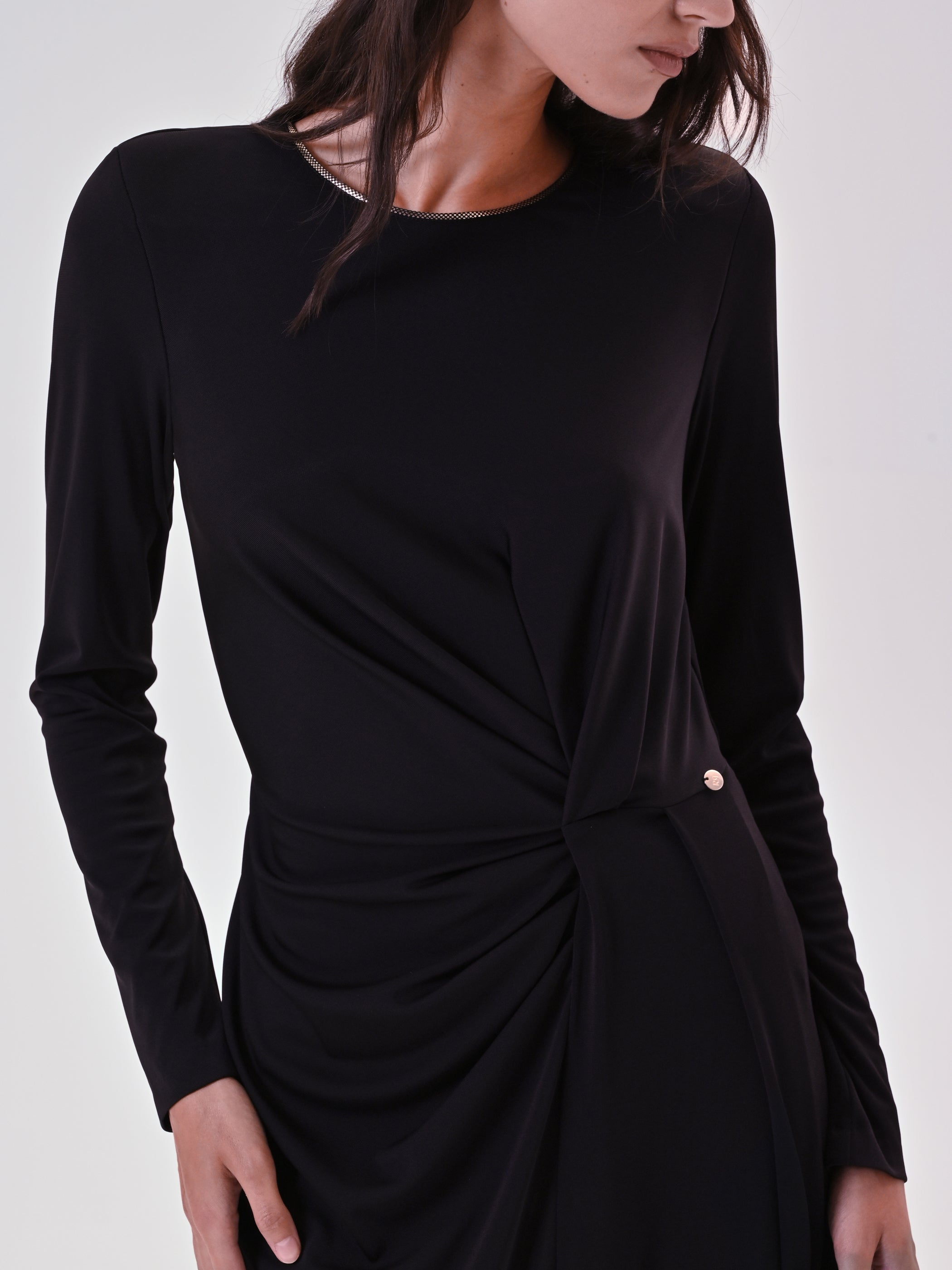 Robe extensible drapée