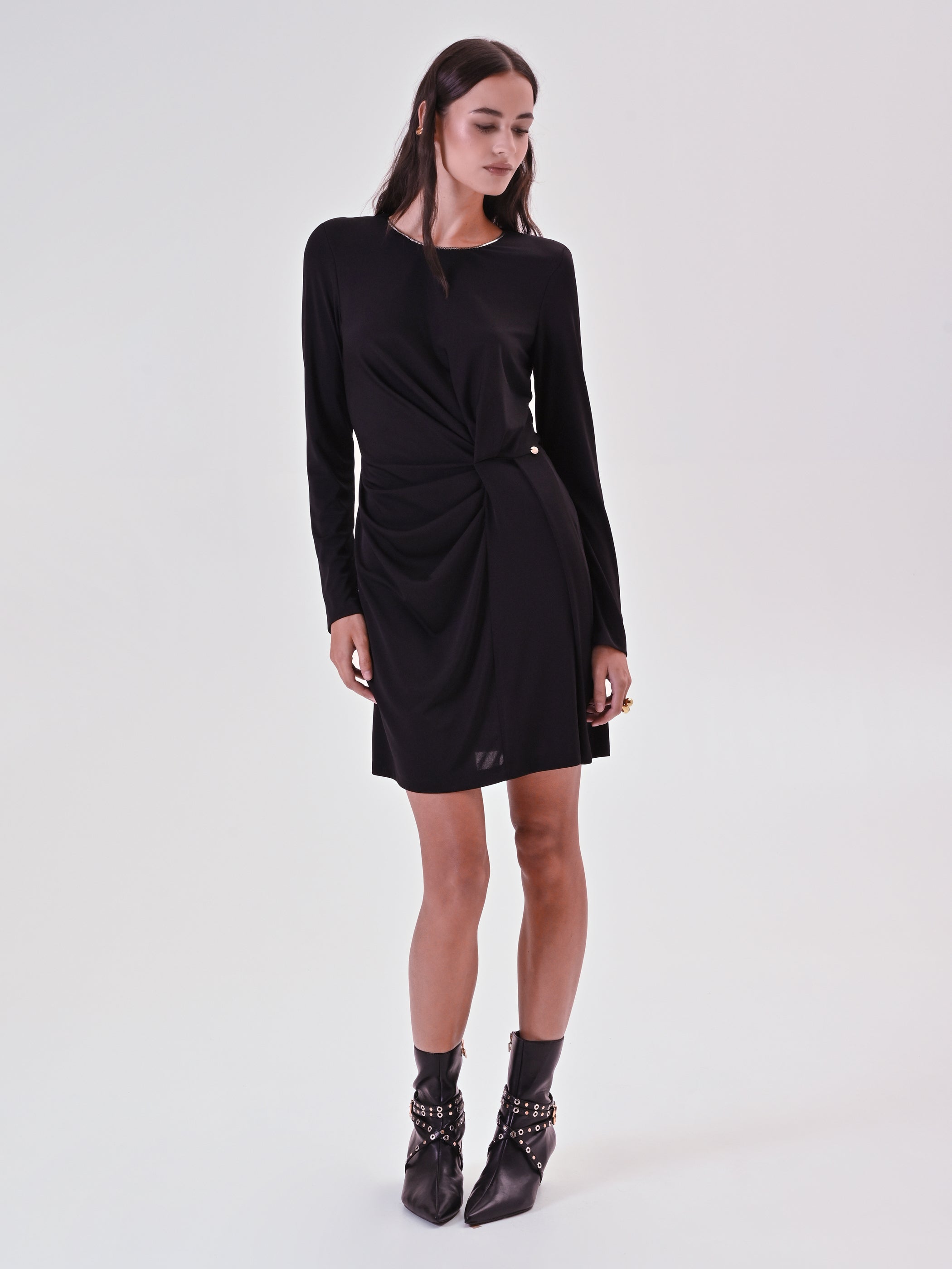 Robe extensible drapée