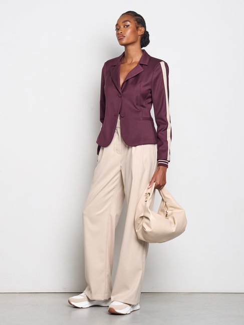 Striped Sleeve Blazer