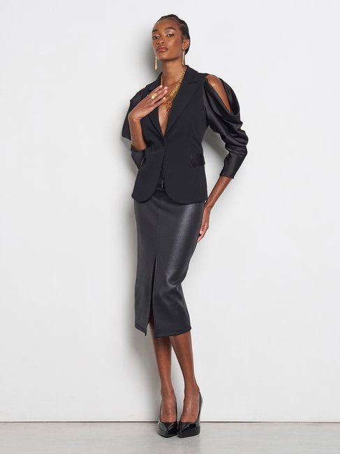 Blazer à manches en satin
