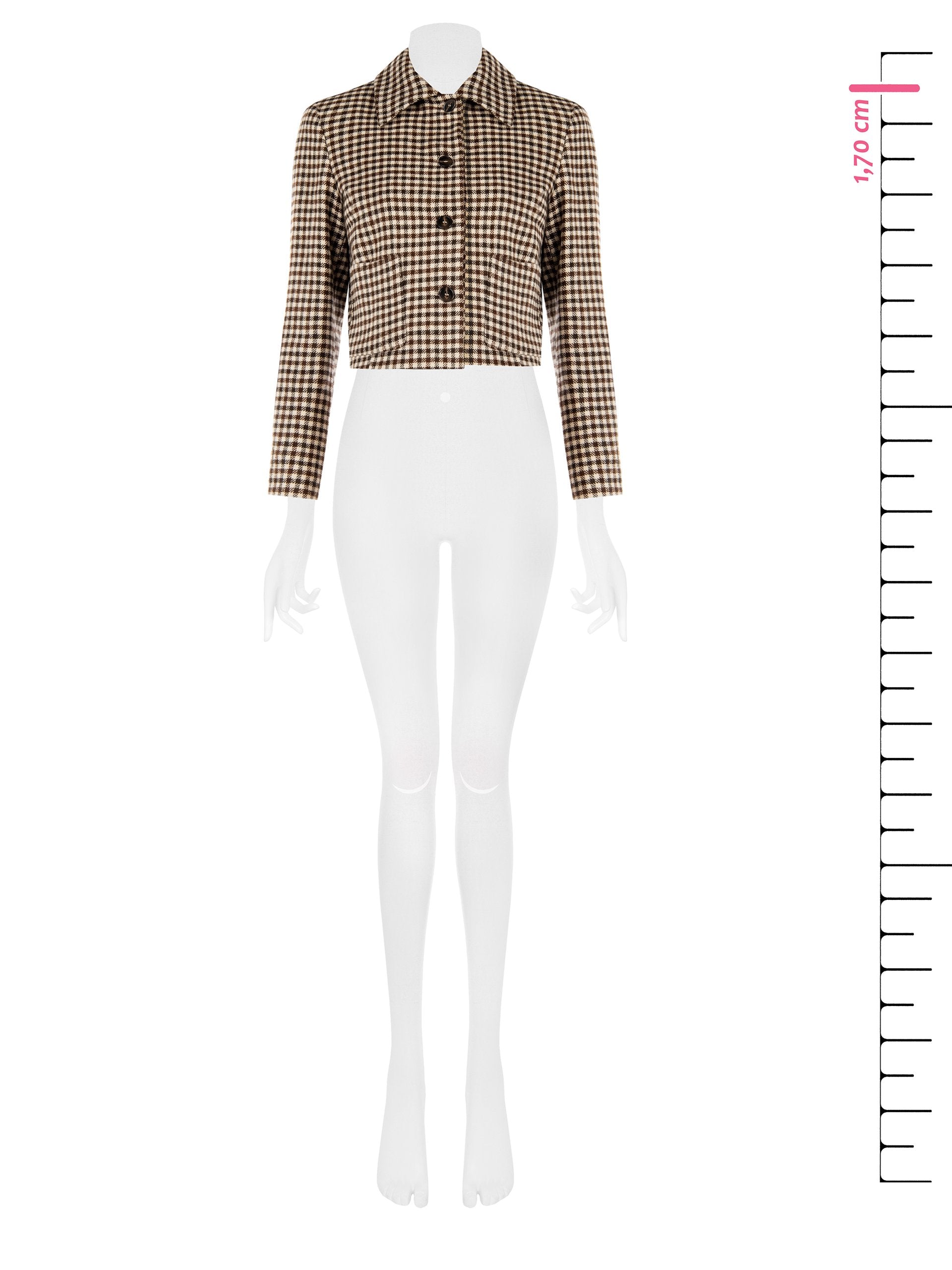 Veste courte à carreaux