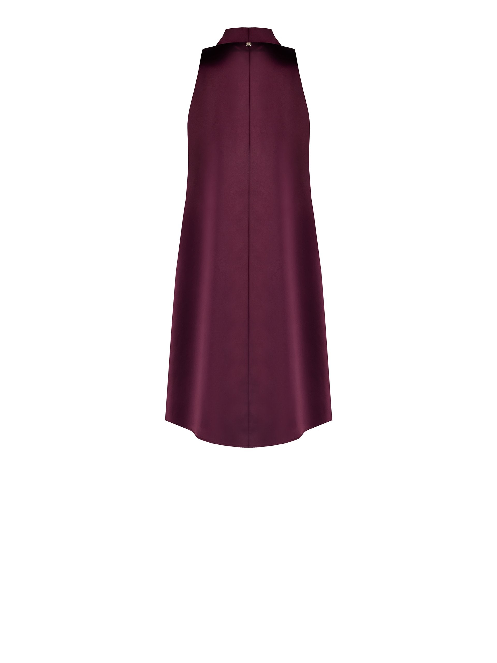 Bordeaux Satin Bow Dress