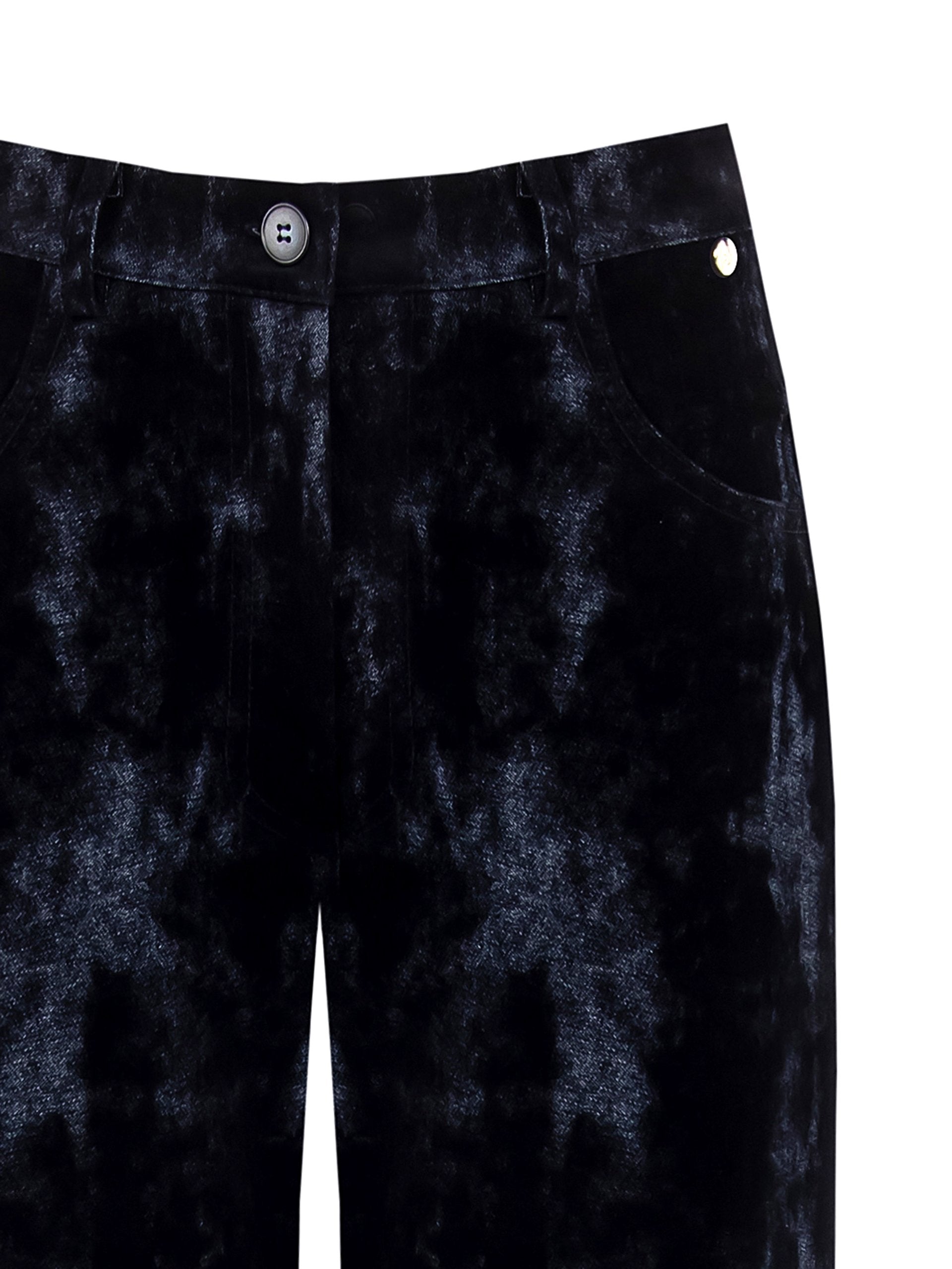 Velvet Wide-Leg Trousers