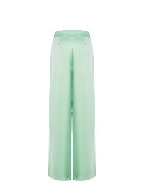 Pantalon taille haute à jambes larges