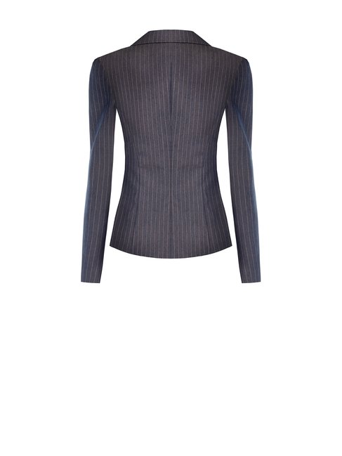 Blazer à fines rayures et un seul bouton