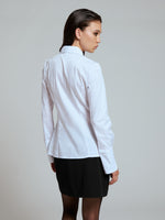 Chemise blanche en coton à manches longues