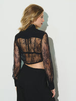 Cropped lace blouse