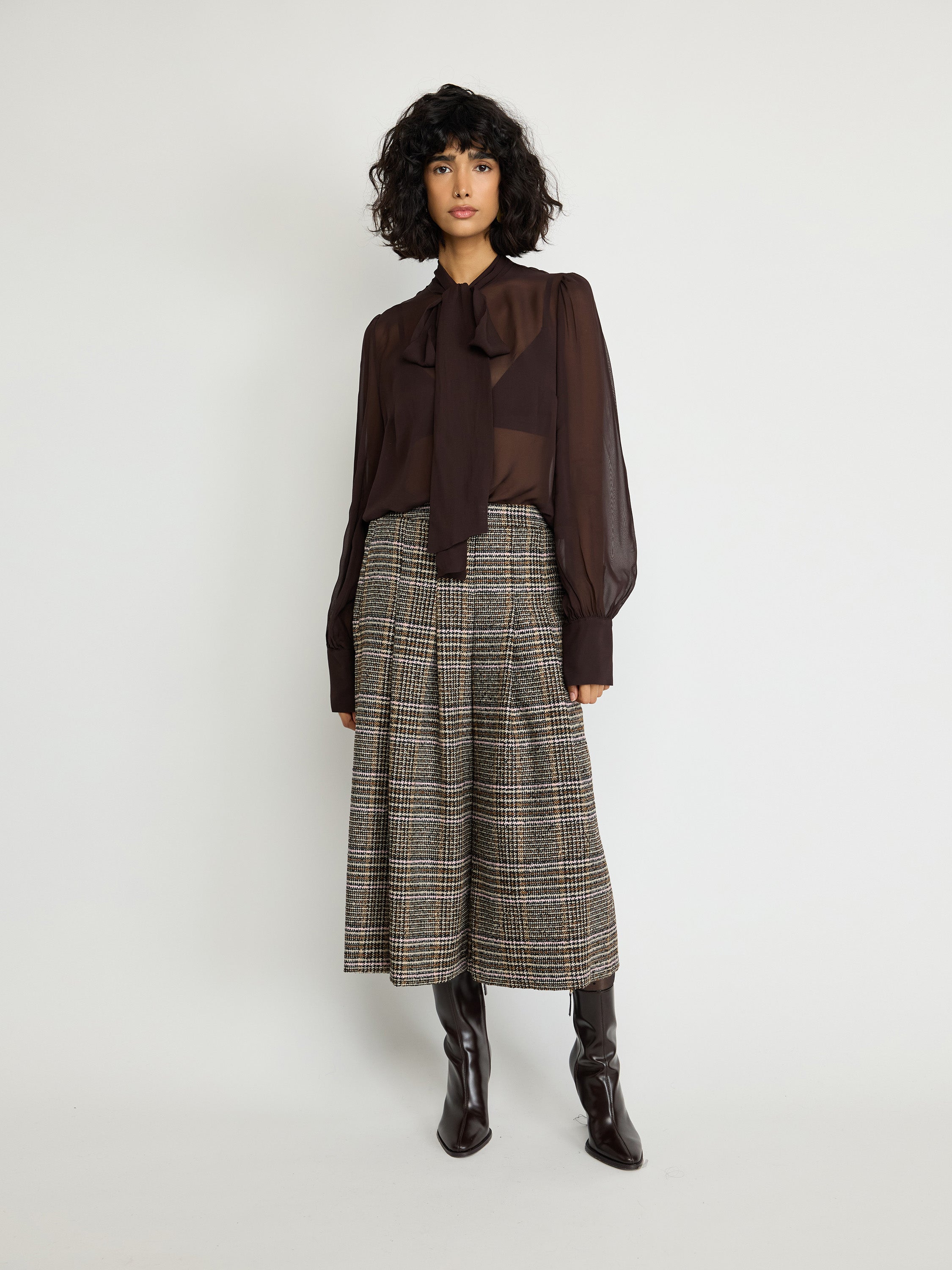 The Sheer Tie-Neck Blouse