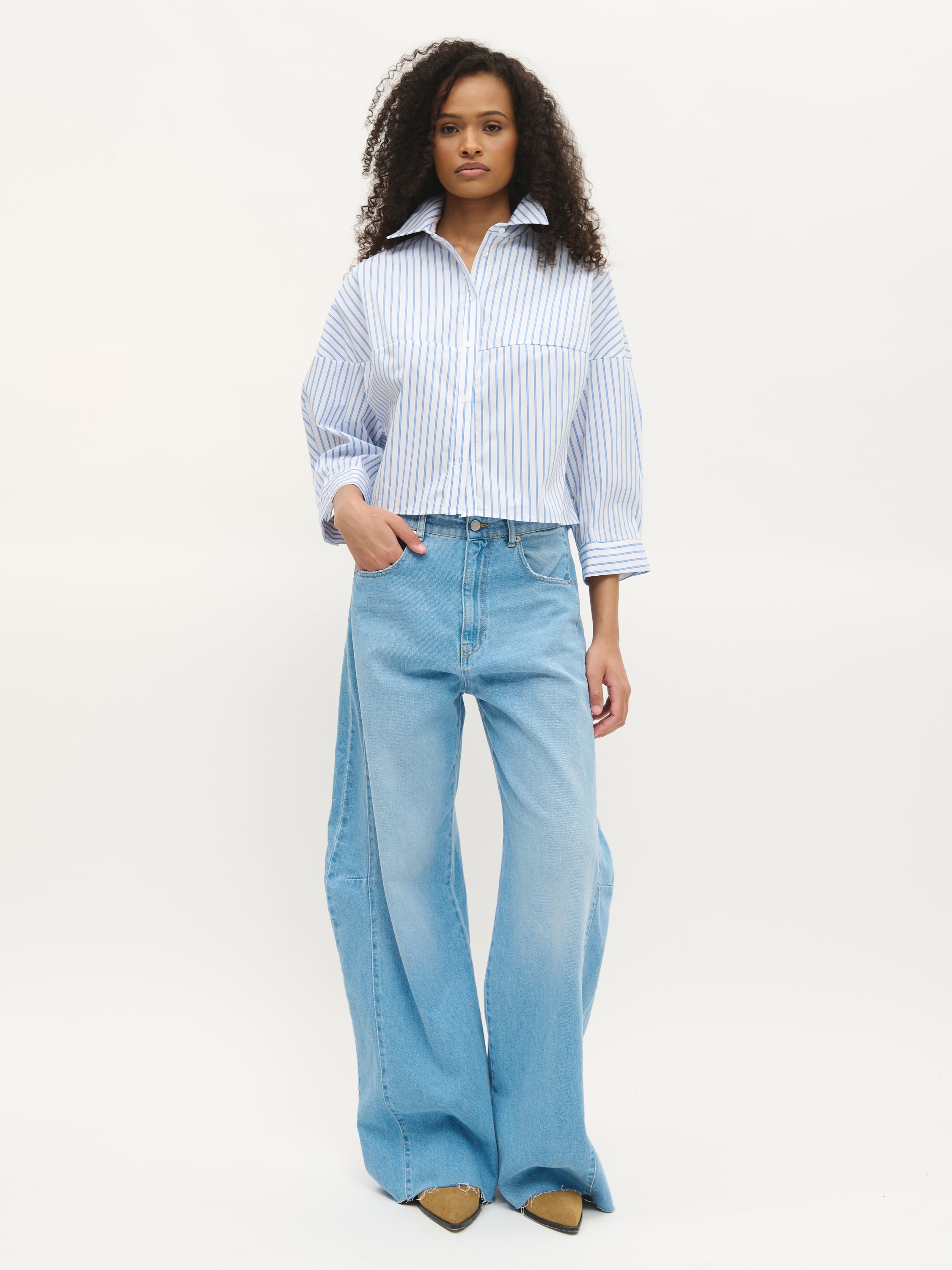 Cropped Striped Shirt