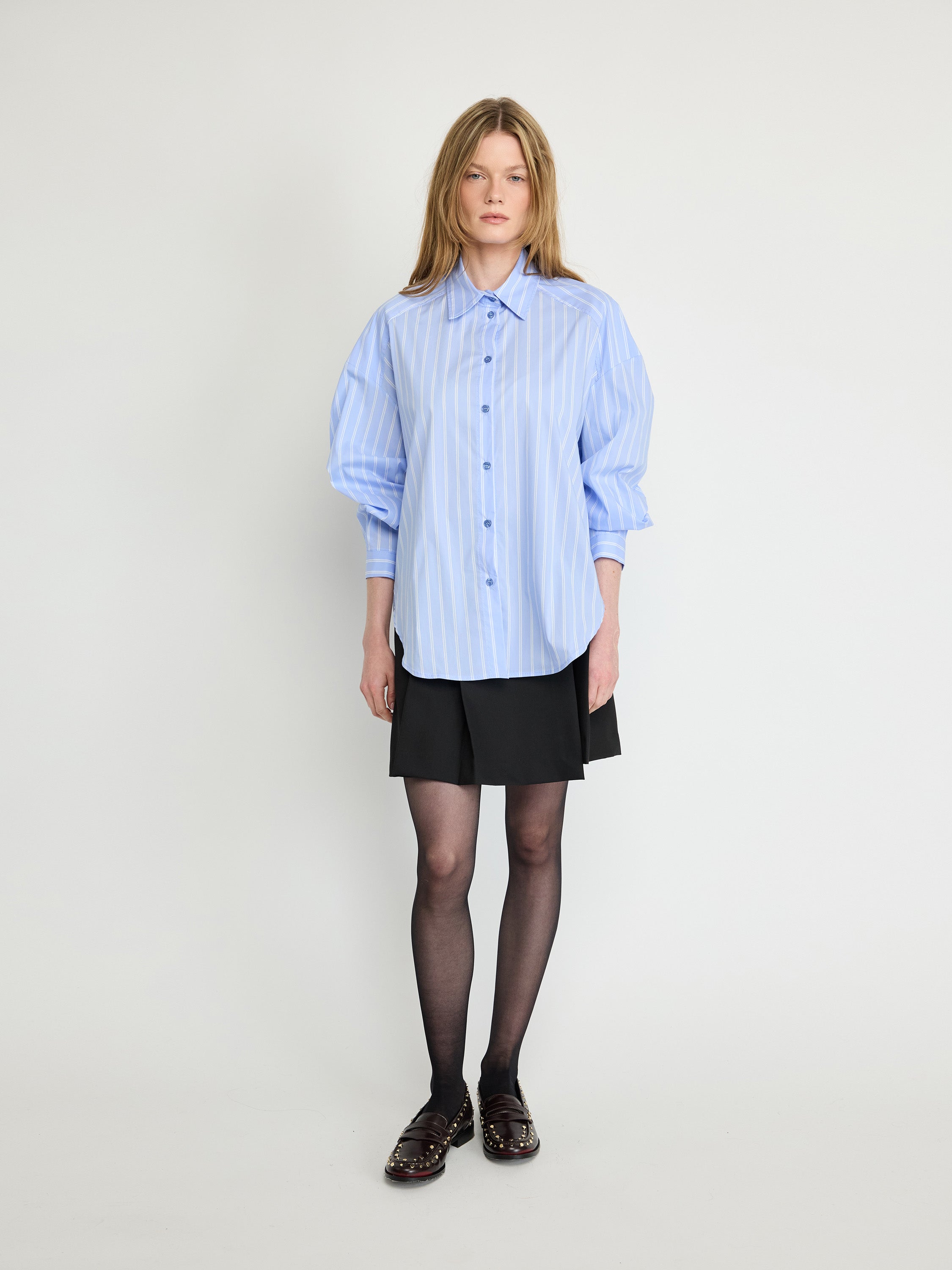 Striped Button-Up Shirt
