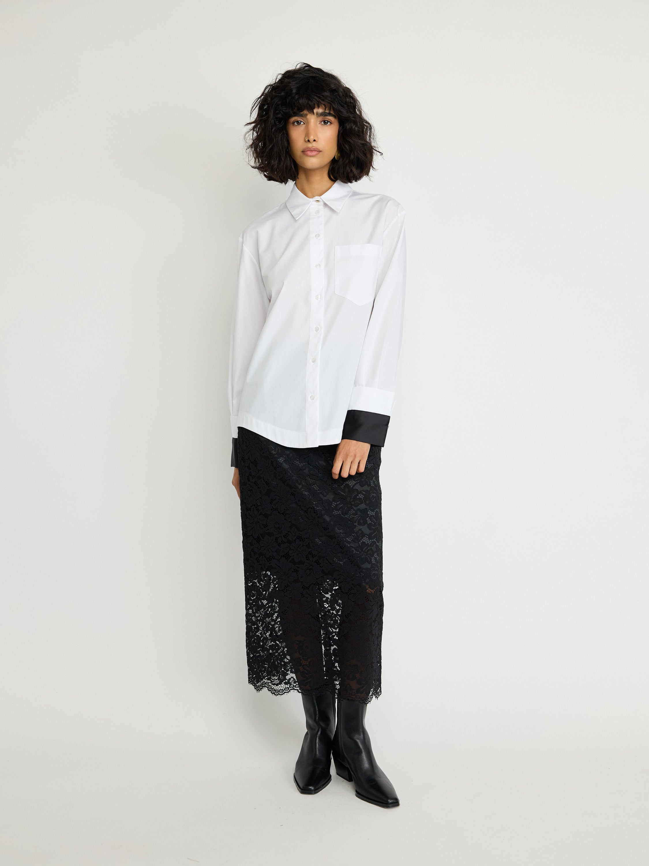 Classic White Button-Up Shirt