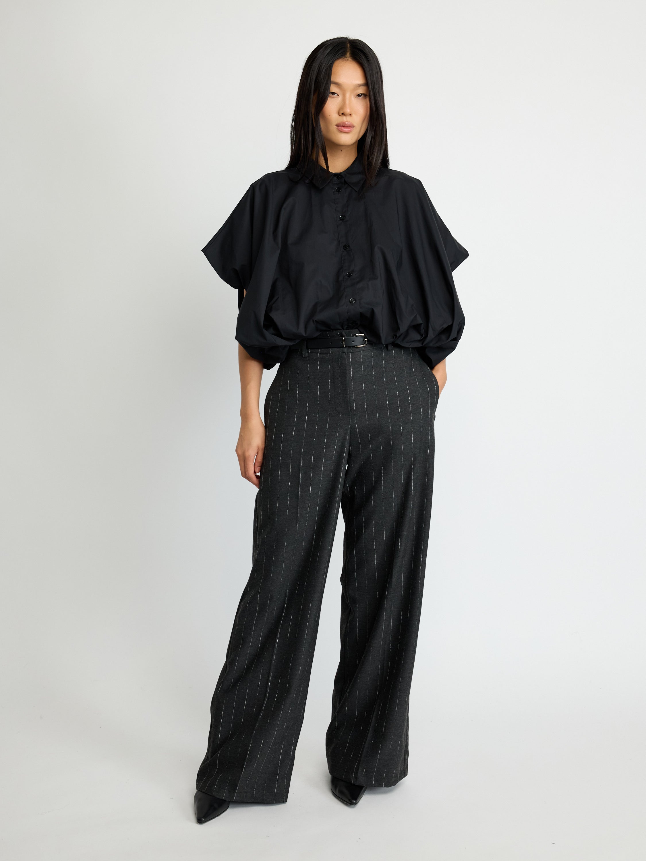 Pinstripe Tailored Pants