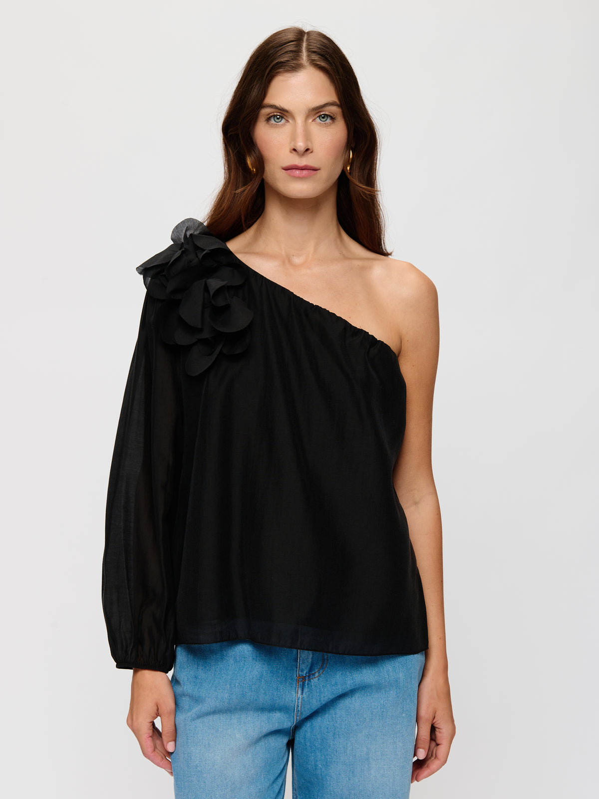 One Side Sleeve Blouse