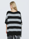 Oversized striped boatneck sweater