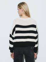Bejeweled striped sweater