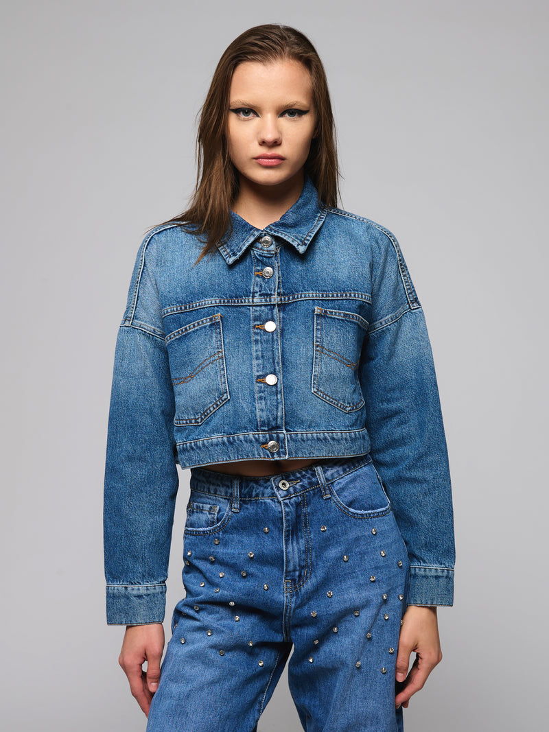 Veste courte en jean