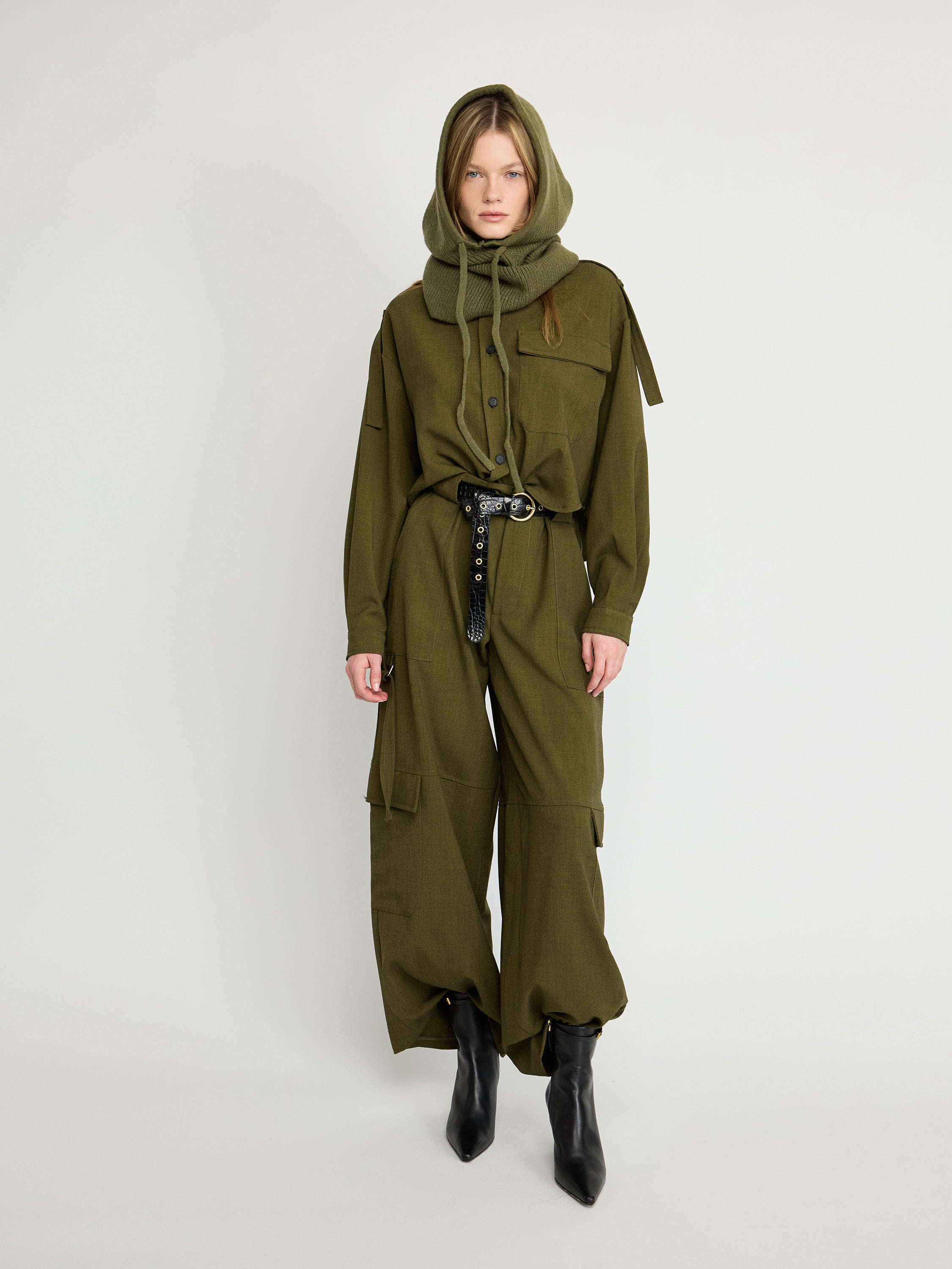 Utility Wide-Leg Trousers