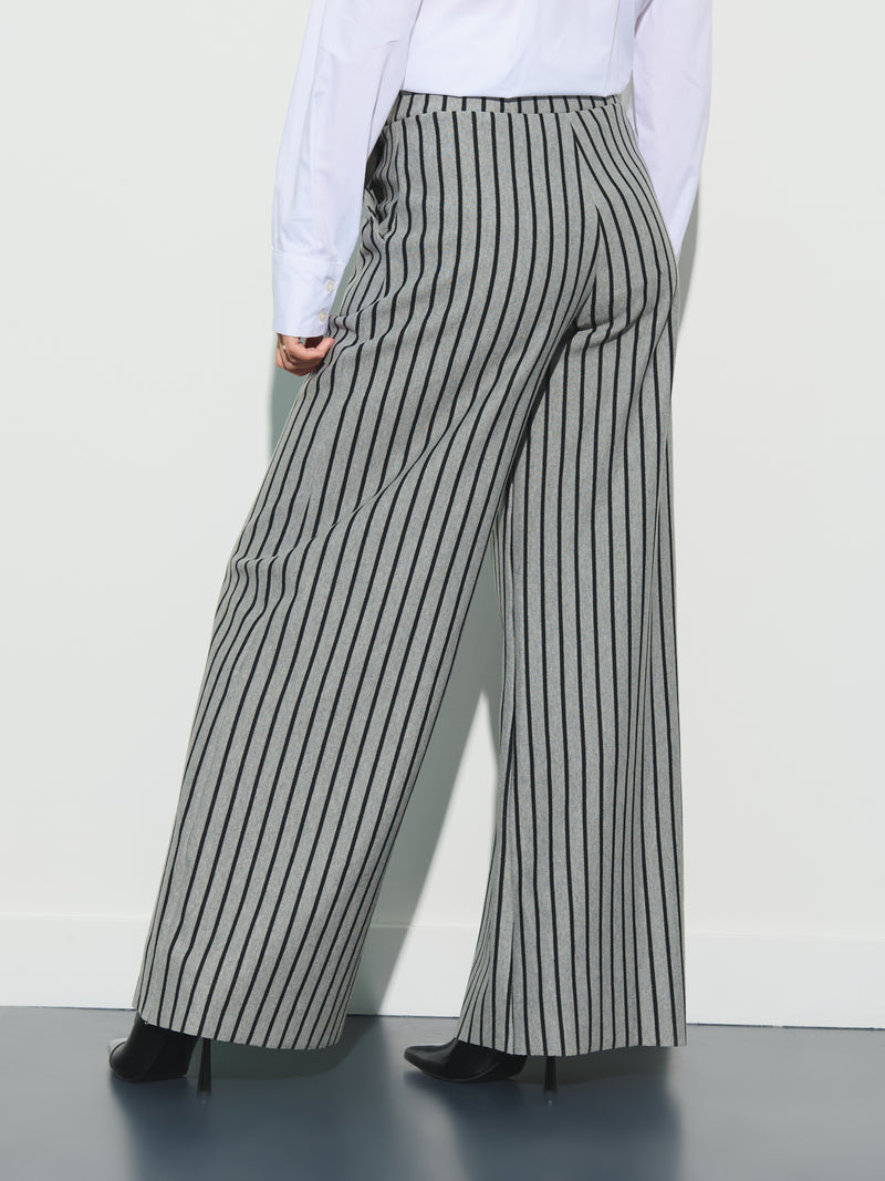 Striped wide leg pant