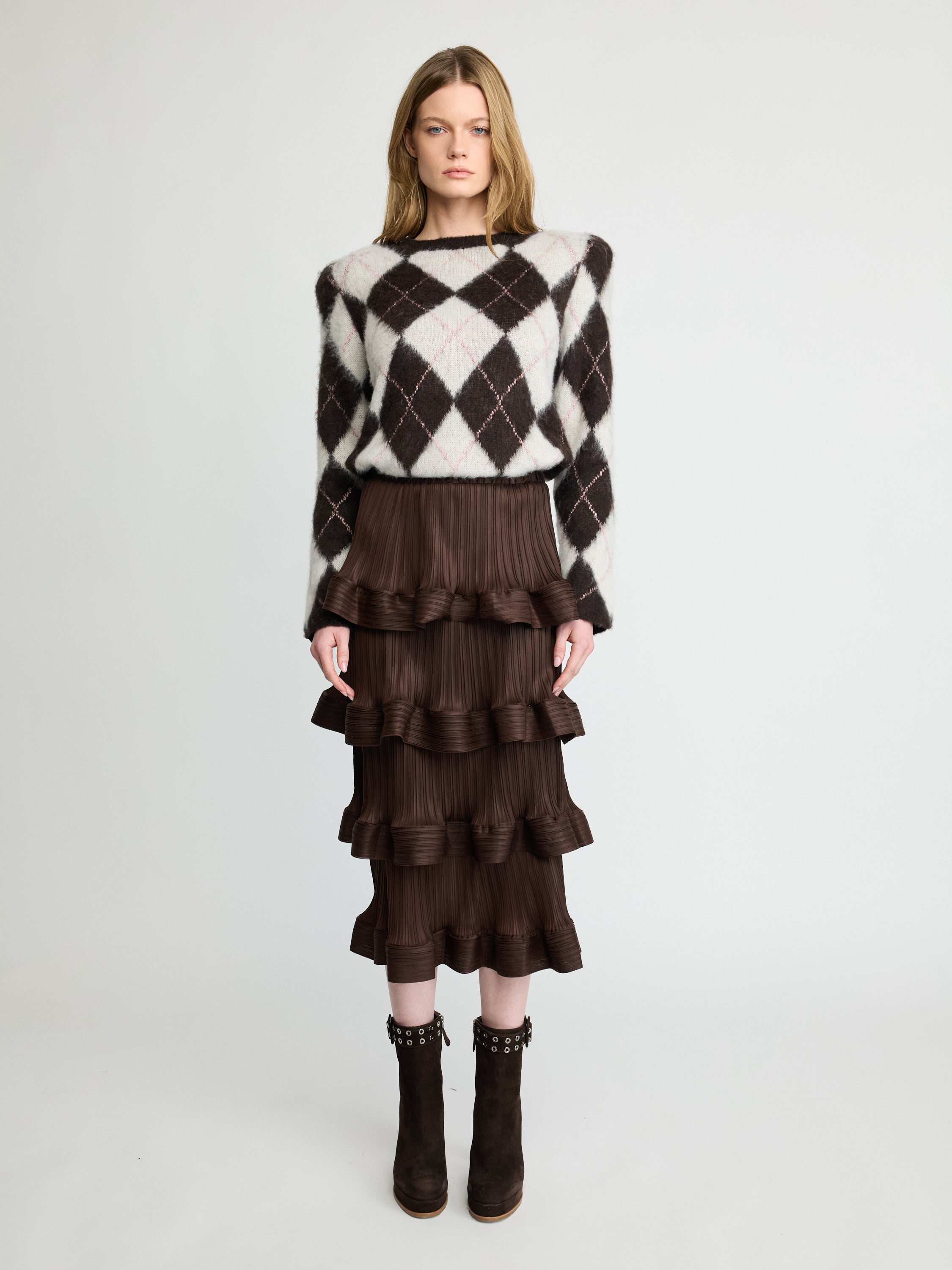 Layered Pleated Skirt