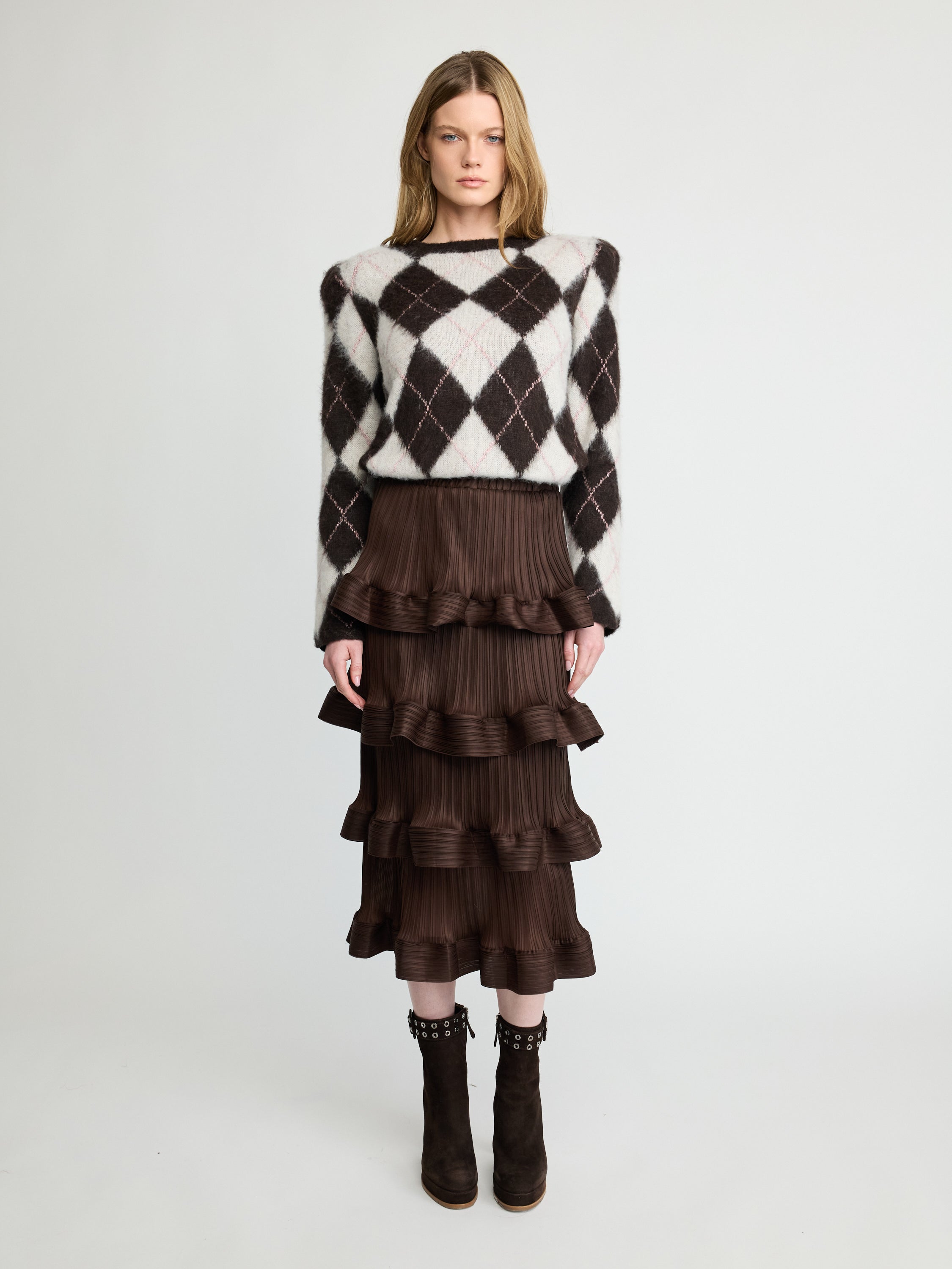 Argyle Soft Knit Sweater