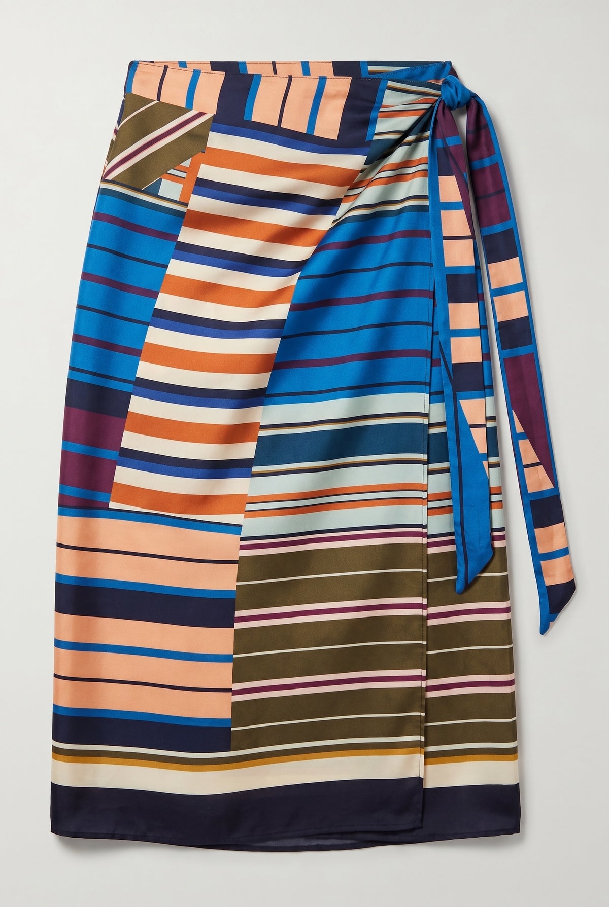 Geometric Print Midi Skirt - Multi - flat lay