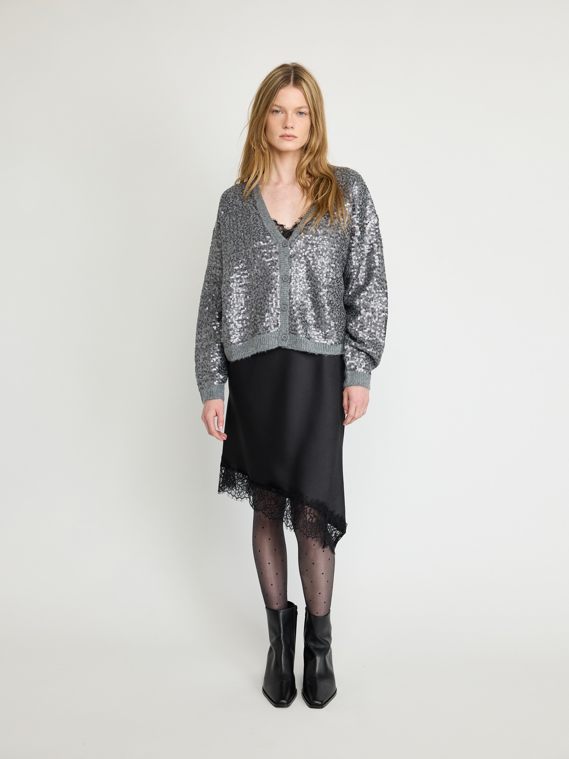 Sequin Knit Cardigan
