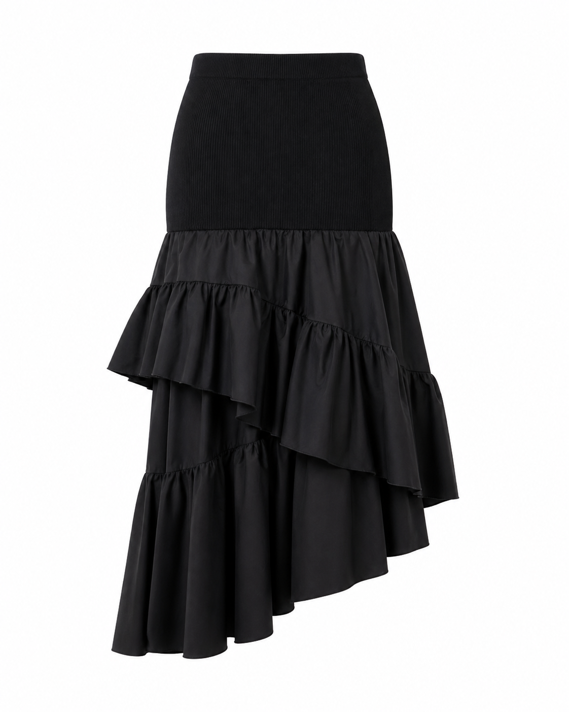 ruffle knit waist skirt