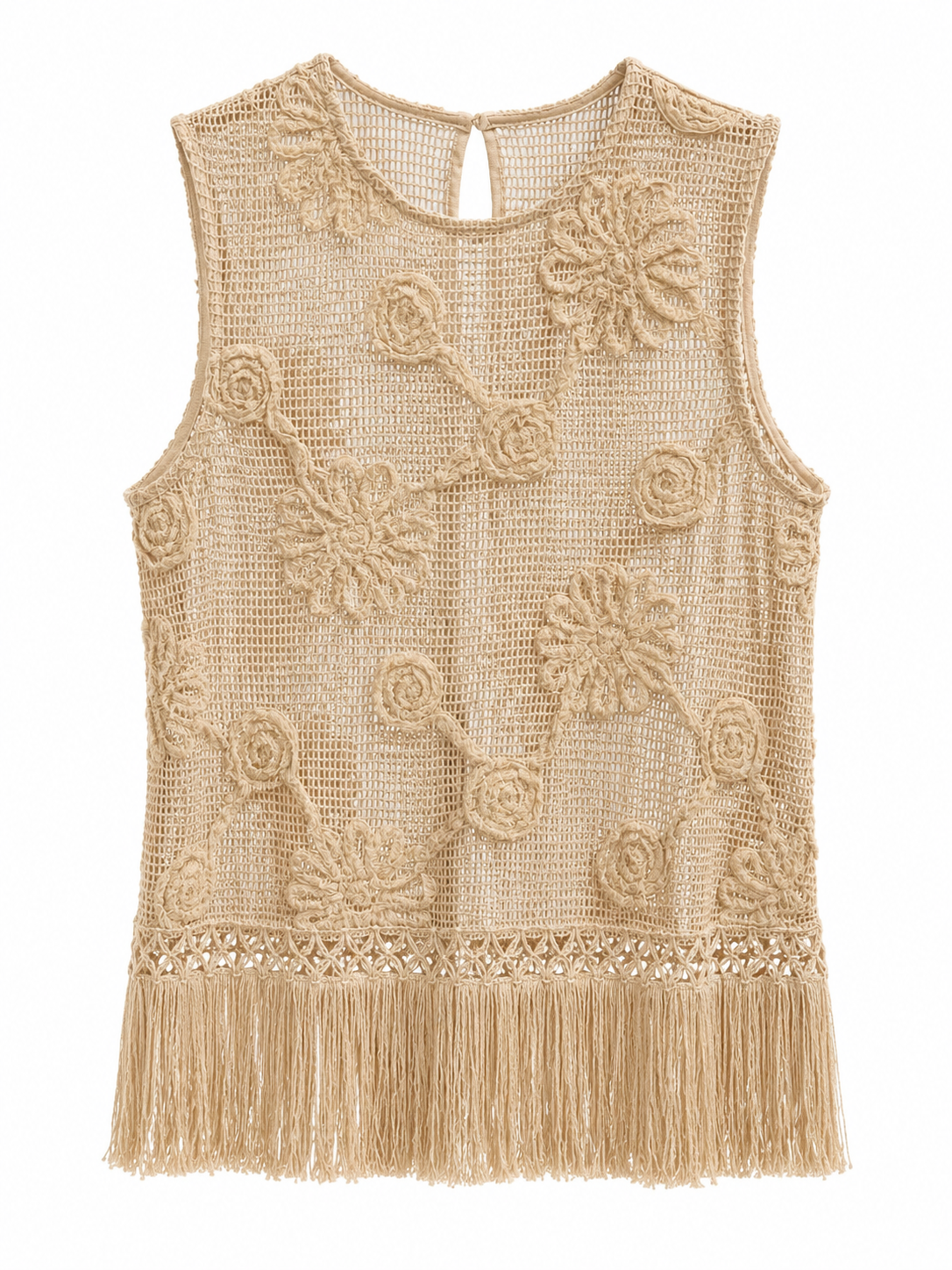 Crochet Top with Fringe