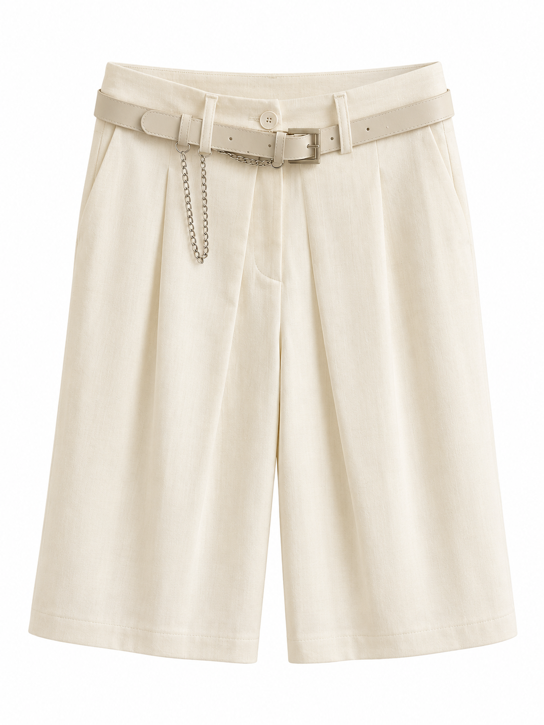 Belted Bermuda Shorts